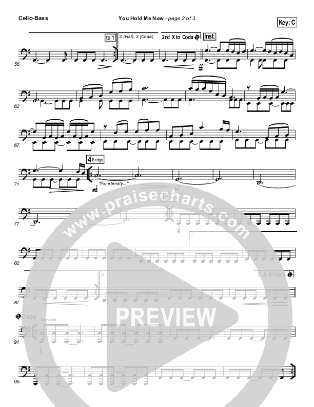 You Hold Me Now Cello/Bass (Hillsong UNITED)