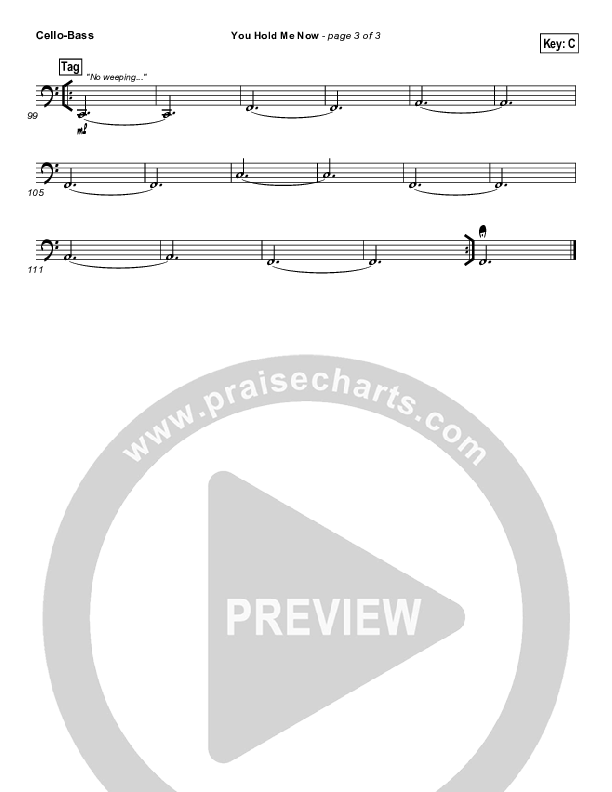 You Hold Me Now Cello/Bass (Hillsong UNITED)