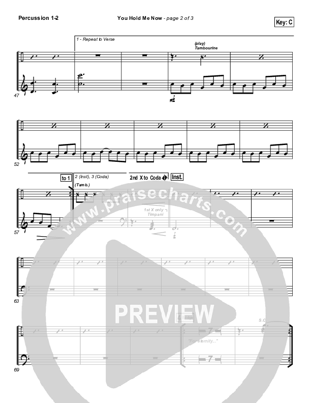 You Hold Me Now Percussion 1/2 (Hillsong UNITED)