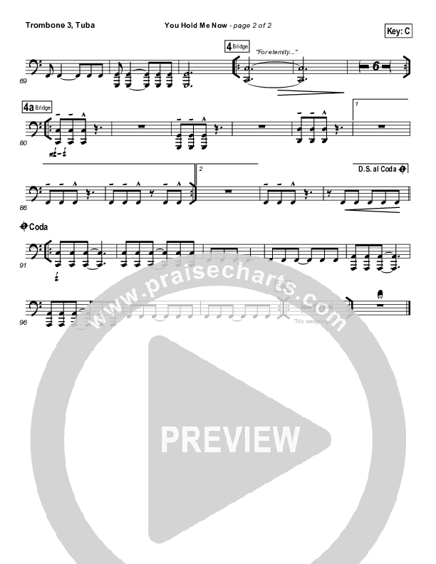 You Hold Me Now Trombone 3/Tuba (Hillsong UNITED)