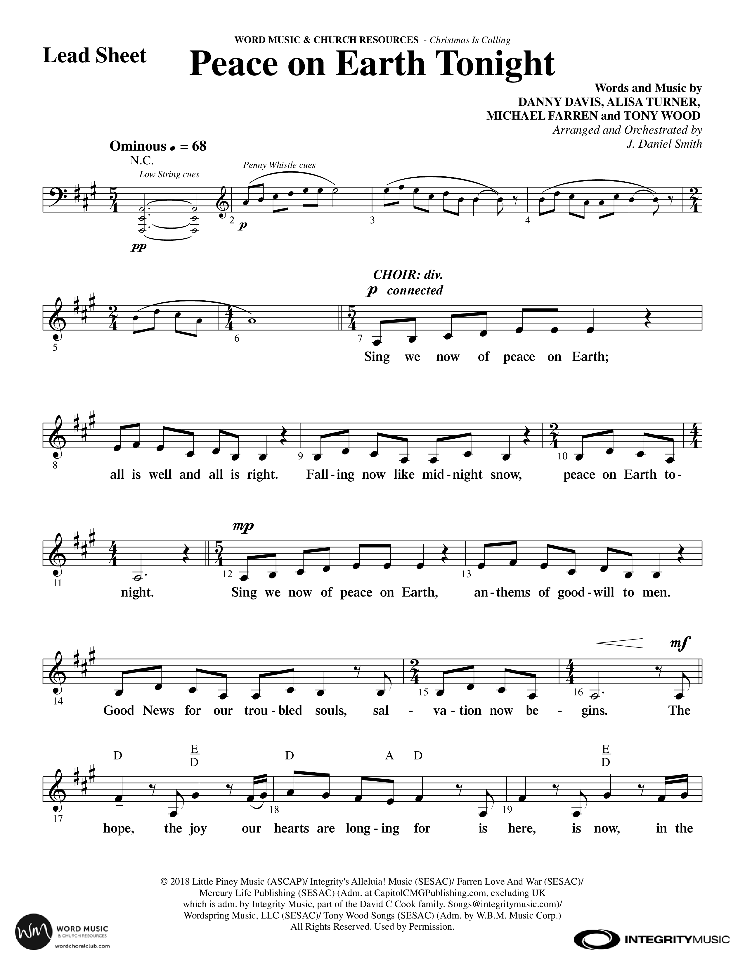Christmas Is Calling (9 Song Choral Collection) Lead & Chords Collection (Word Music Choral / Arr. J. Daniel Smith)