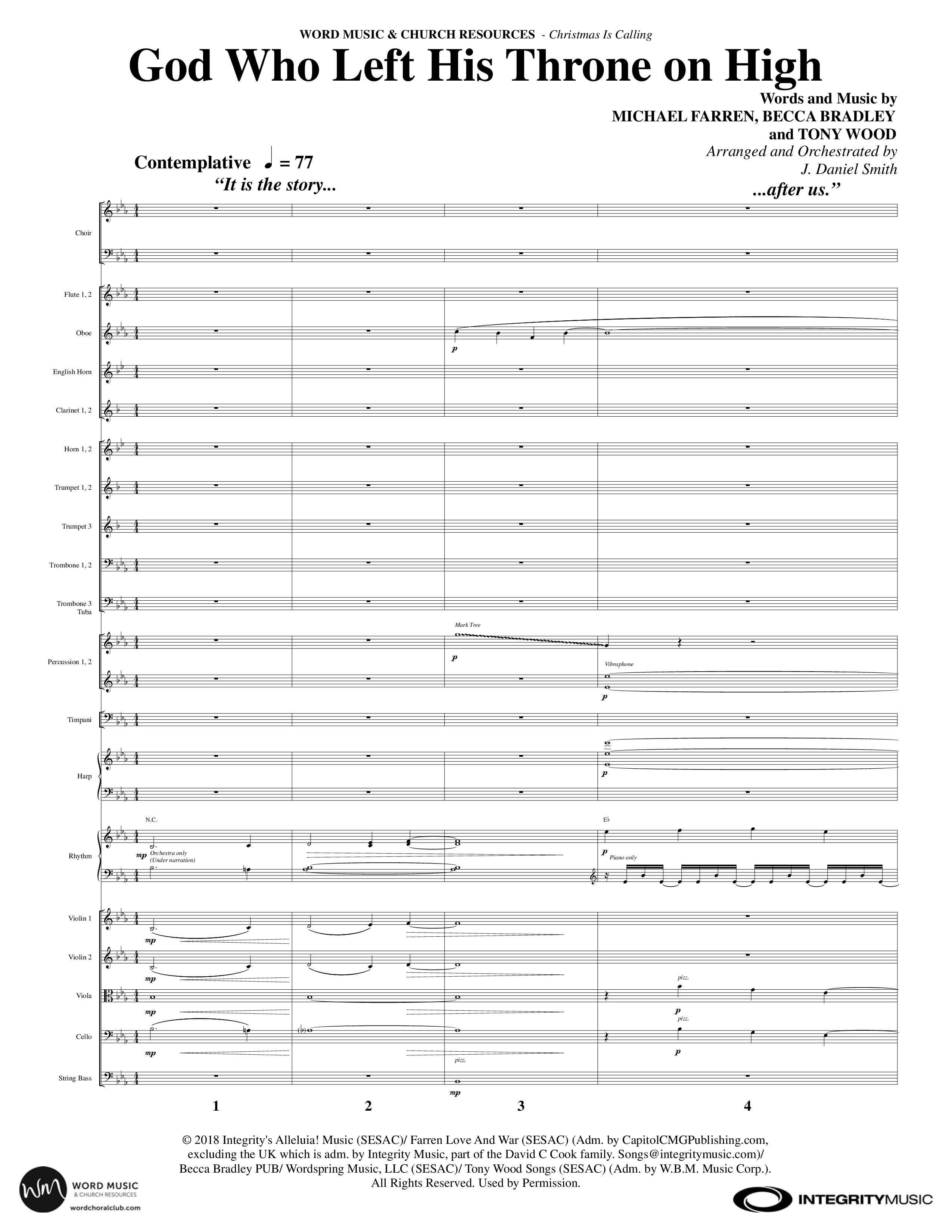 Christmas Is Calling (9 Song Choral Collection) Song 4 (Orchestration) (Word Music Choral / Arr. J. Daniel Smith)