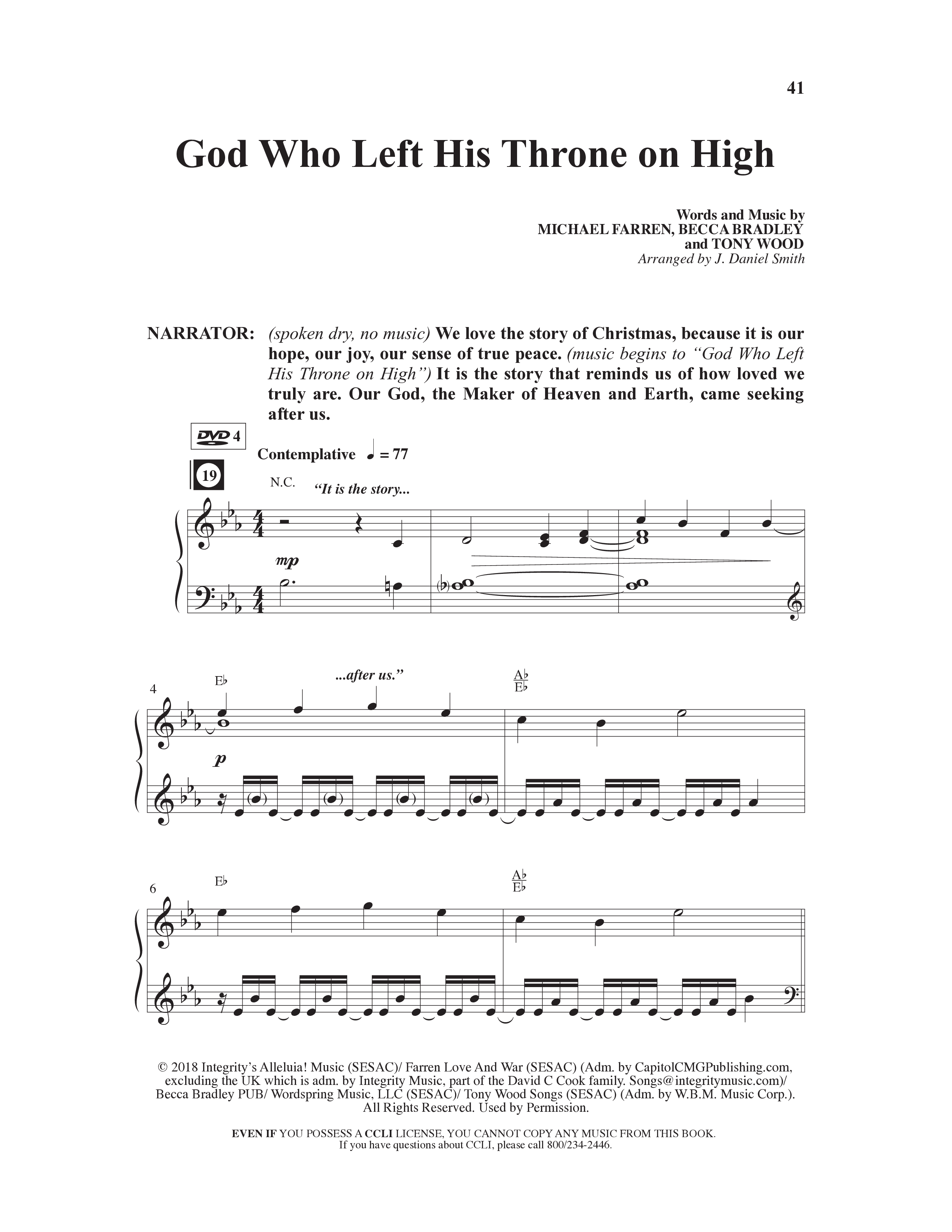 Christmas Is Calling (9 Song Choral Collection) Song 4 (Piano SATB) (Word Music Choral / Arr. J. Daniel Smith)