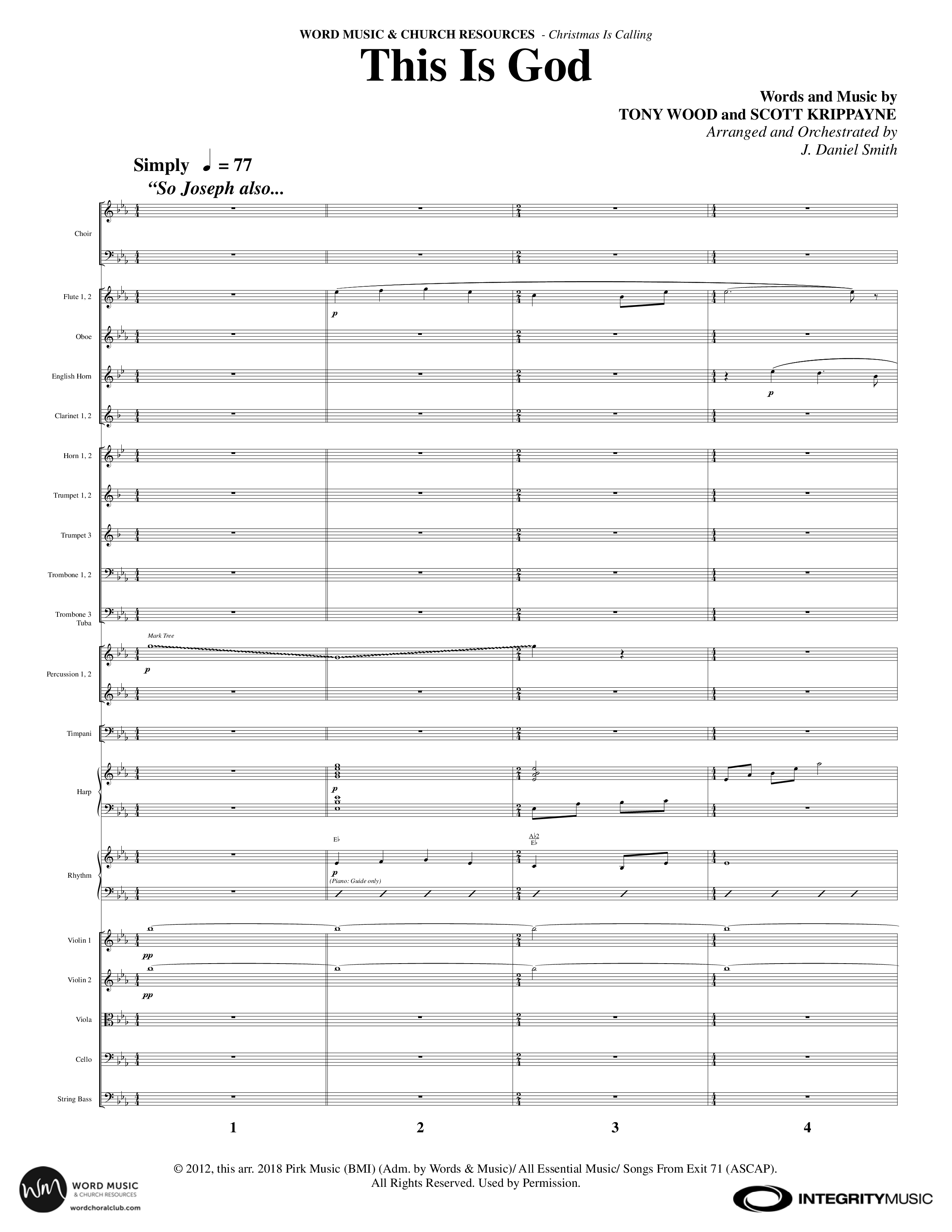 Christmas Is Calling (9 Song Choral Collection) Song 6 (Orchestration) (Word Music Choral / Arr. J. Daniel Smith)