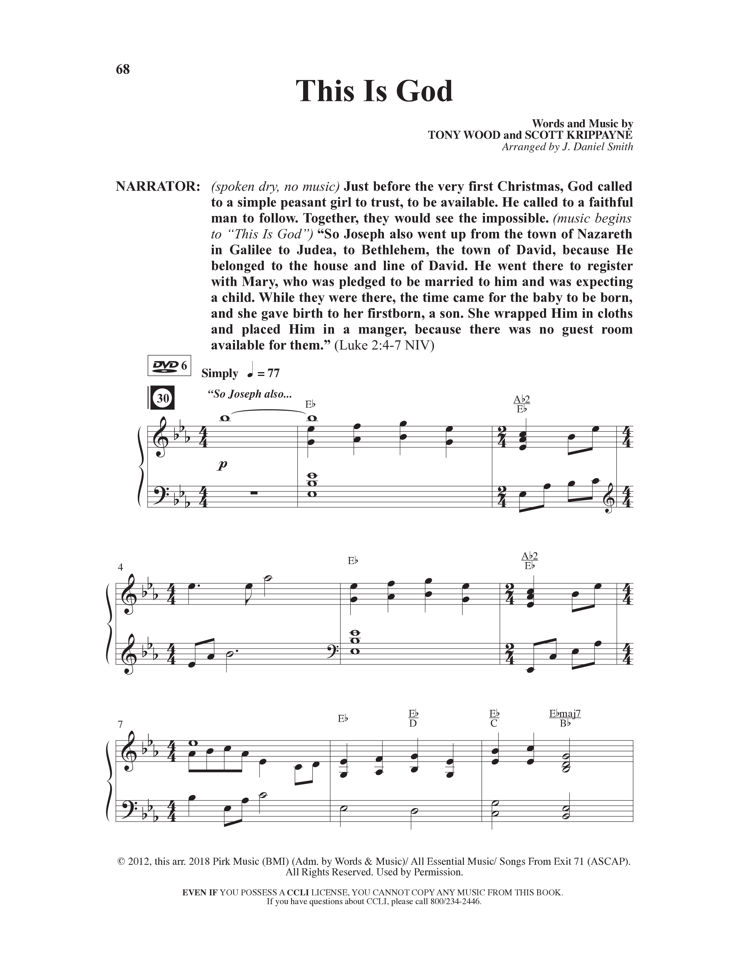 Christmas Is Calling (9 Song Choral Collection) Song 6 (Piano SATB) (Word Music Choral / Arr. J. Daniel Smith)