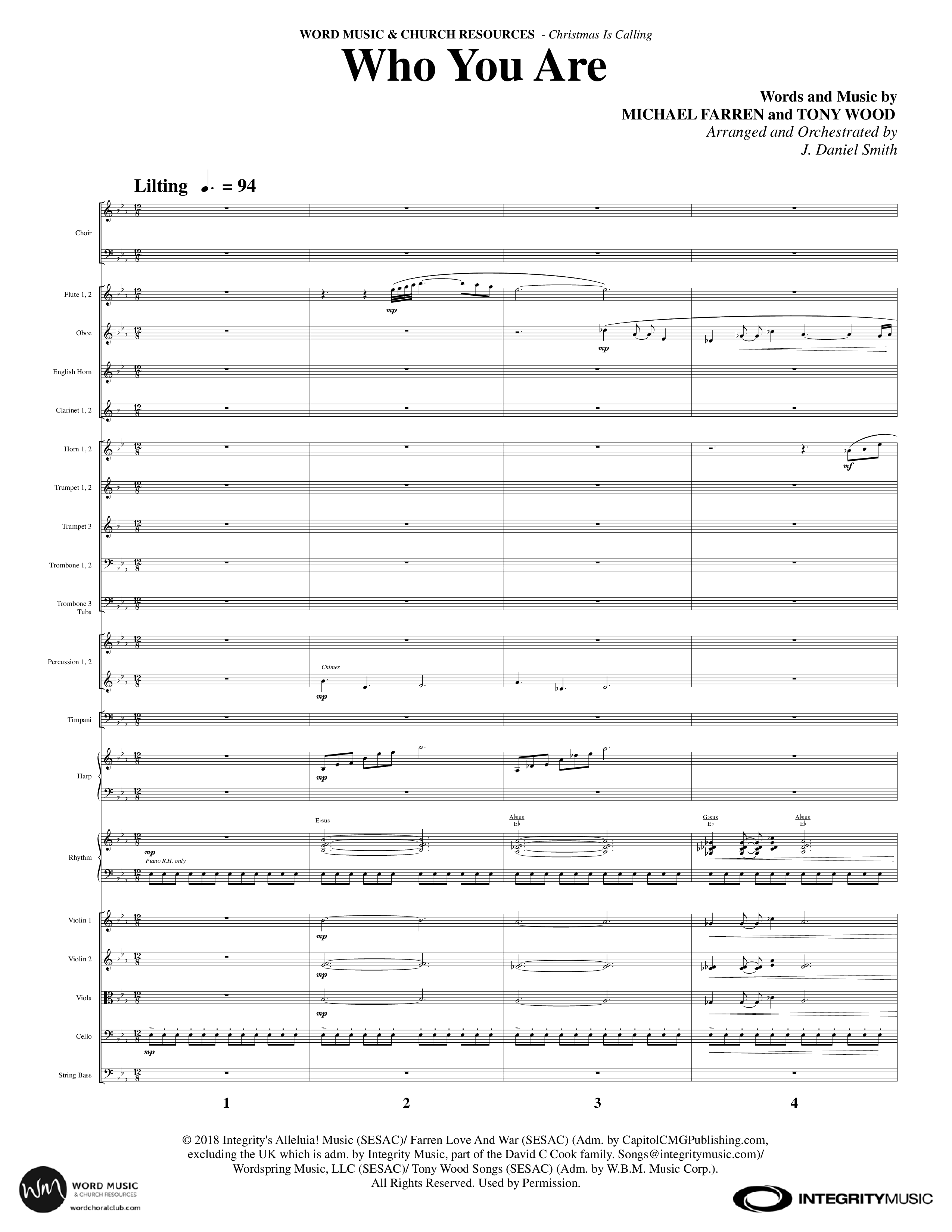 Christmas Is Calling (9 Song Choral Collection) Song 7 (Orchestration) (Word Music Choral / Arr. J. Daniel Smith)
