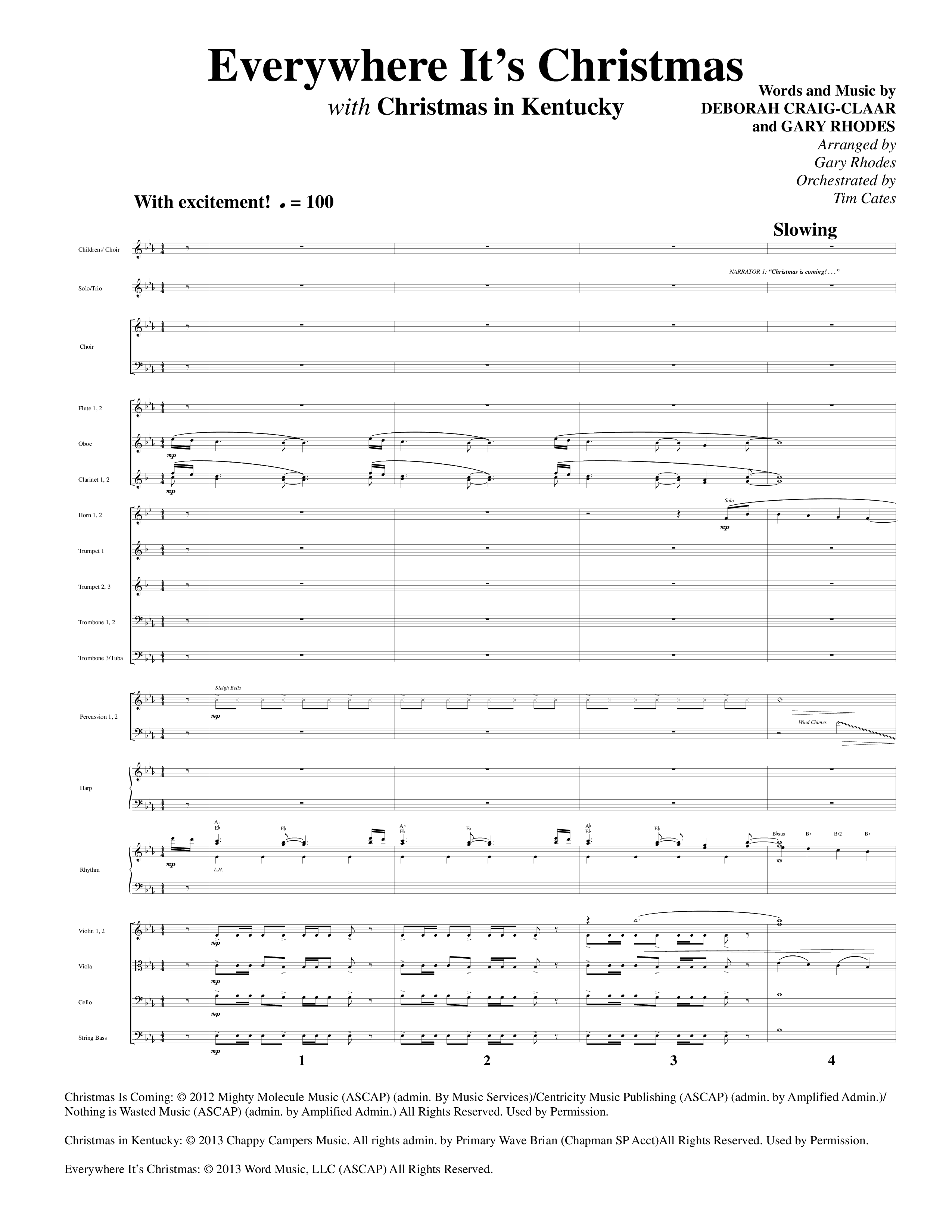 Christmas Is Coming (10 Song Choral Collection) Song 2 (Orchestration) (Word Music Choral / Arr. Gary Rhodes)