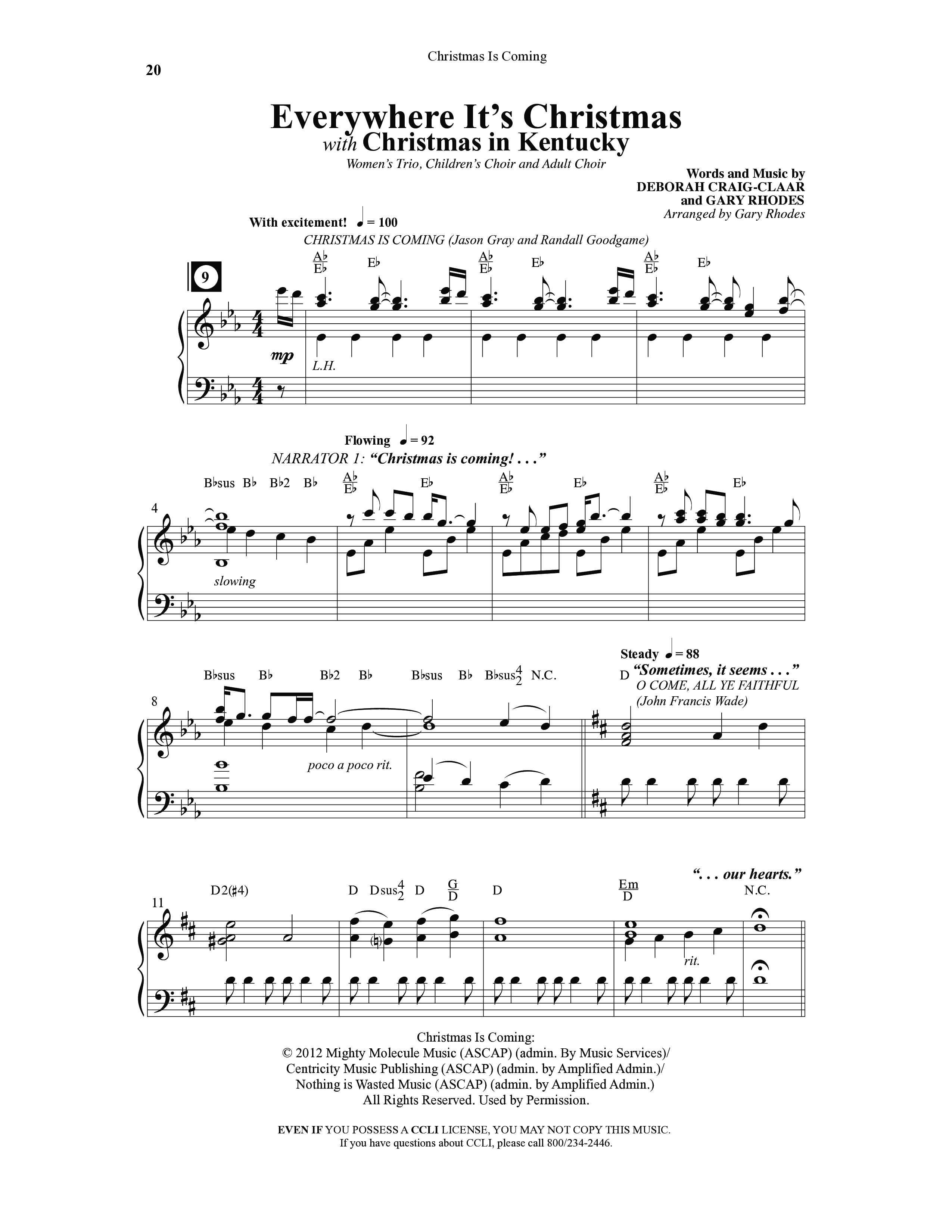 Christmas Is Coming (10 Song Choral Collection) Song 2 (Piano SATB) (Word Music Choral / Arr. Gary Rhodes)