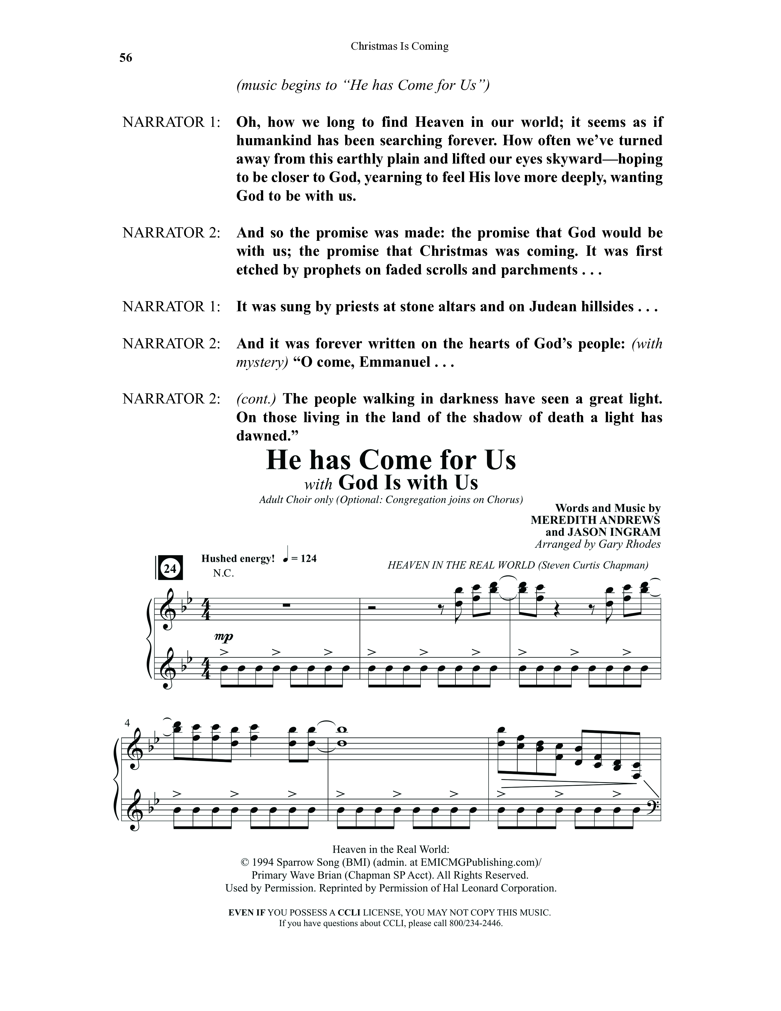 Christmas Is Coming (10 Song Choral Collection) Song 4 (Piano SATB) (Word Music Choral / Arr. Gary Rhodes)