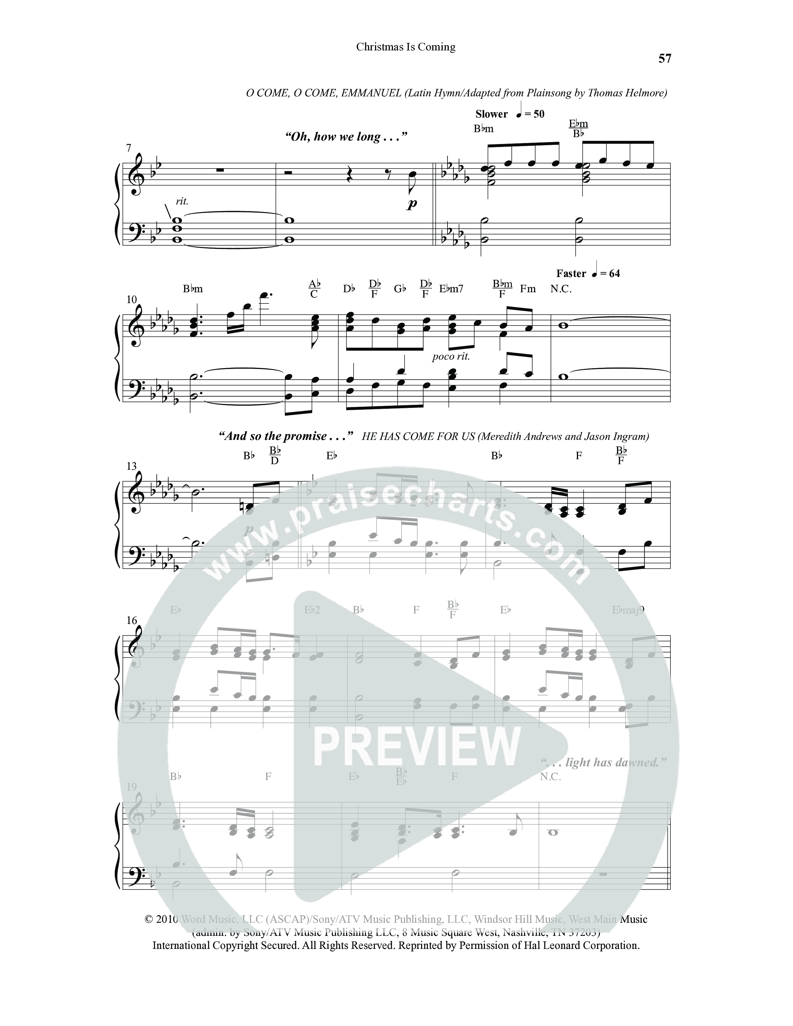 Christmas Is Coming (10 Song Choral Collection) Song 4 (Piano SATB) (Word Music Choral / Arr. Gary Rhodes)
