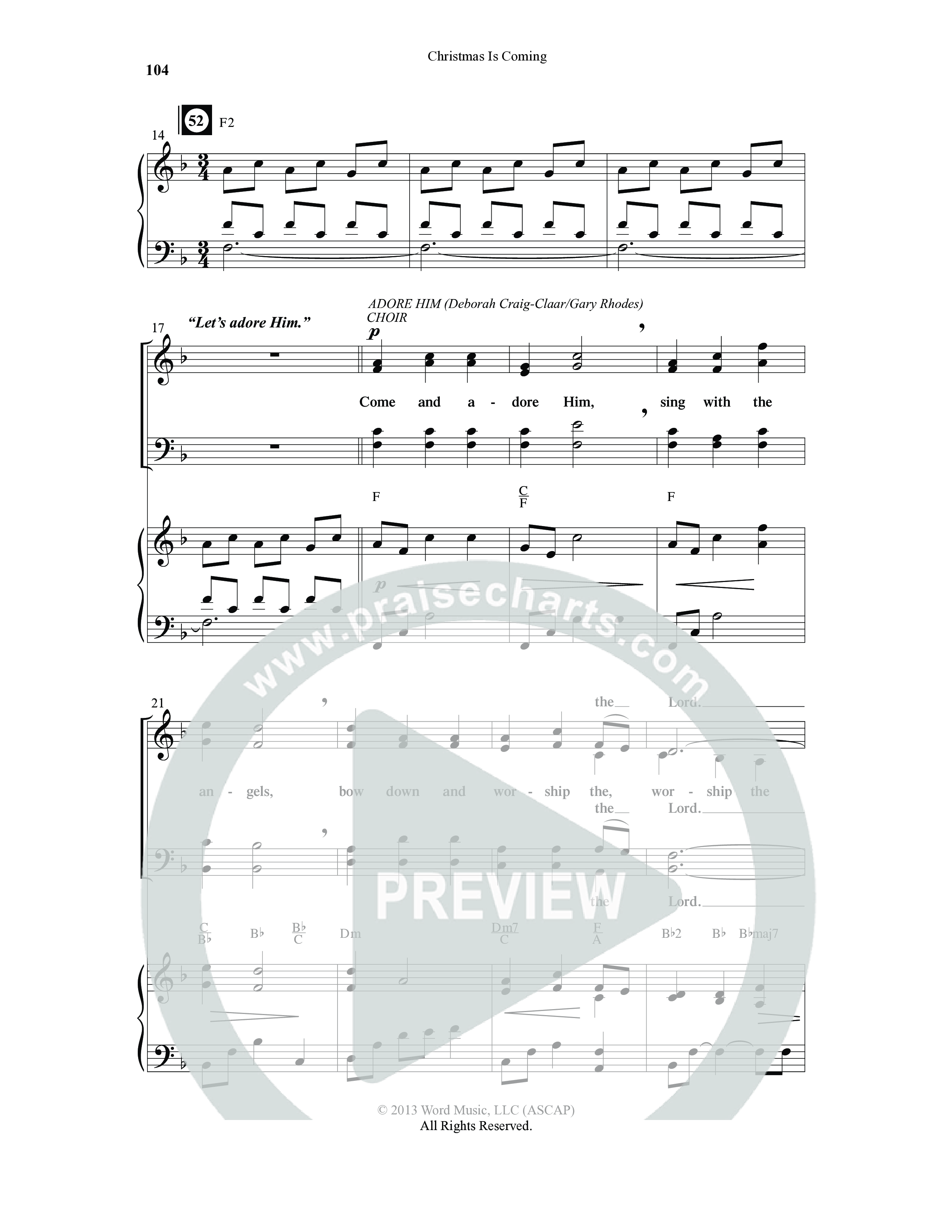 Christmas Is Coming (10 Song Choral Collection) Song 7 (Piano SATB) (Word Music Choral / Arr. Gary Rhodes)