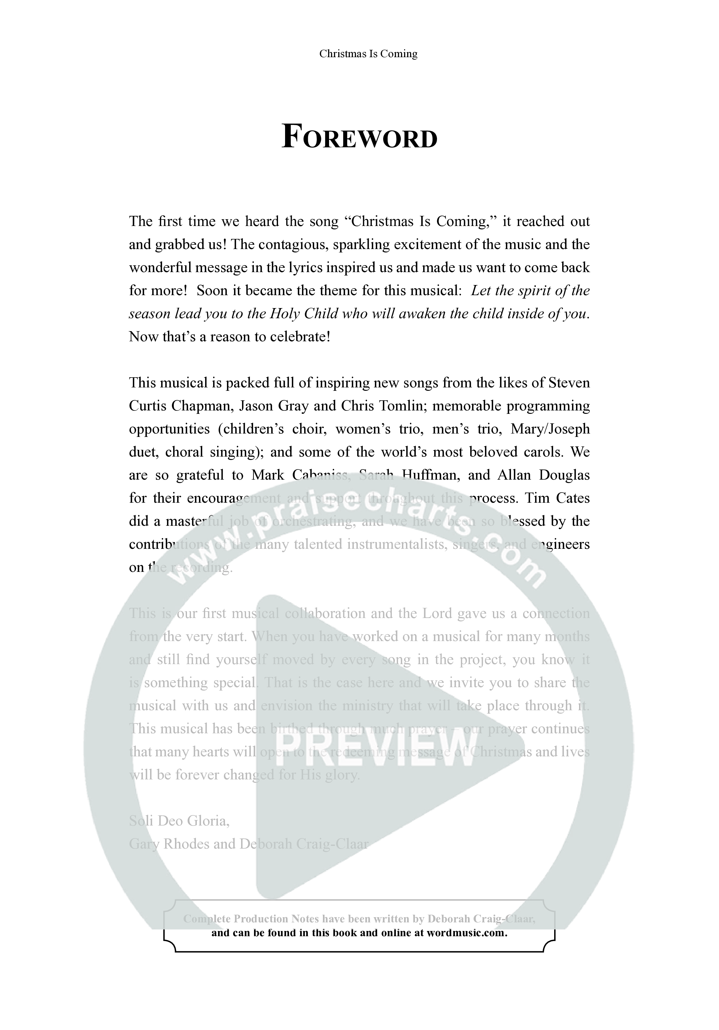 Christmas Is Coming (10 Song Choral Collection) Choral Book (Word Music Choral / Arr. Gary Rhodes)