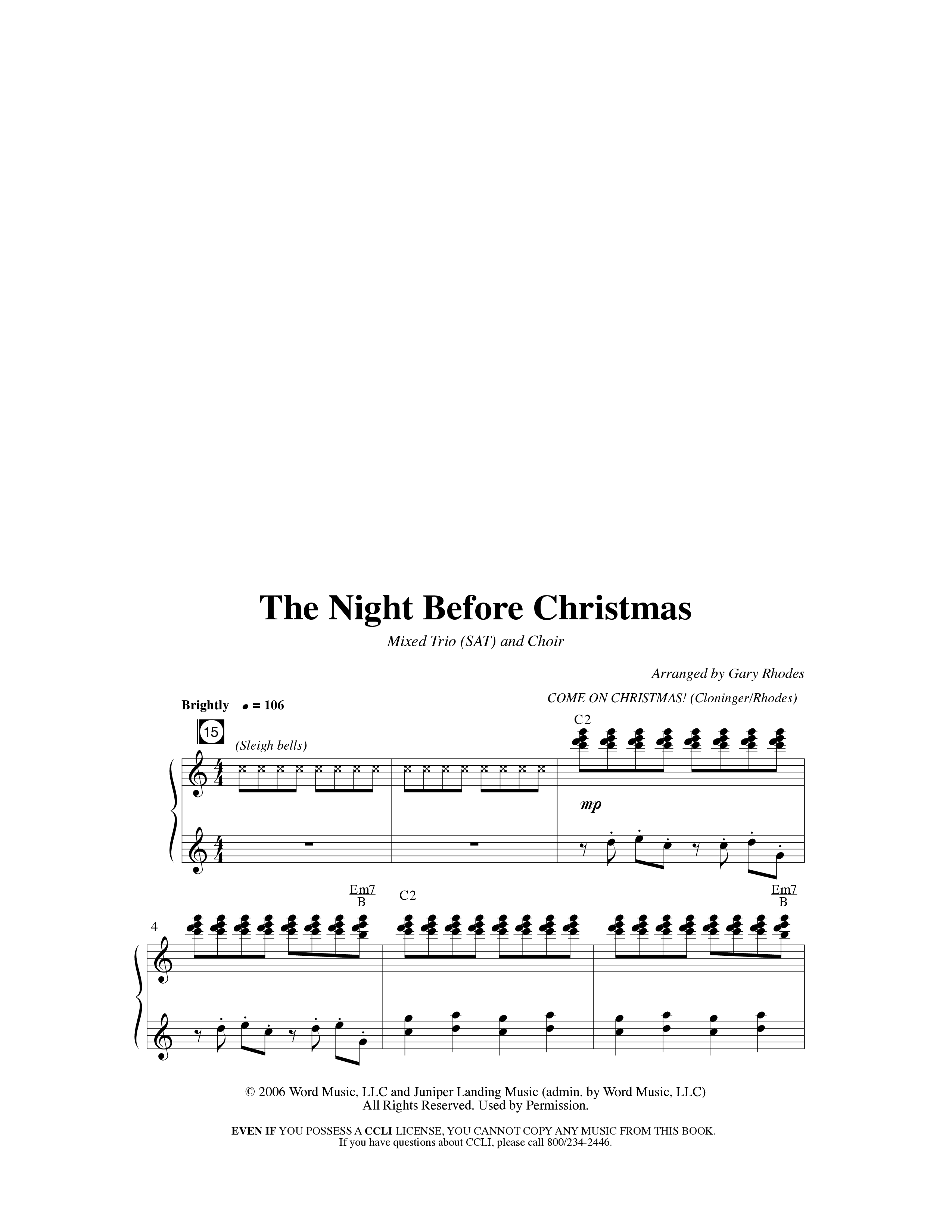 Christmas Is Forever (10 Song Choral Collection) Song 3 (Piano SATB) (Word Music Choral / Arr. Gary Rhodes)