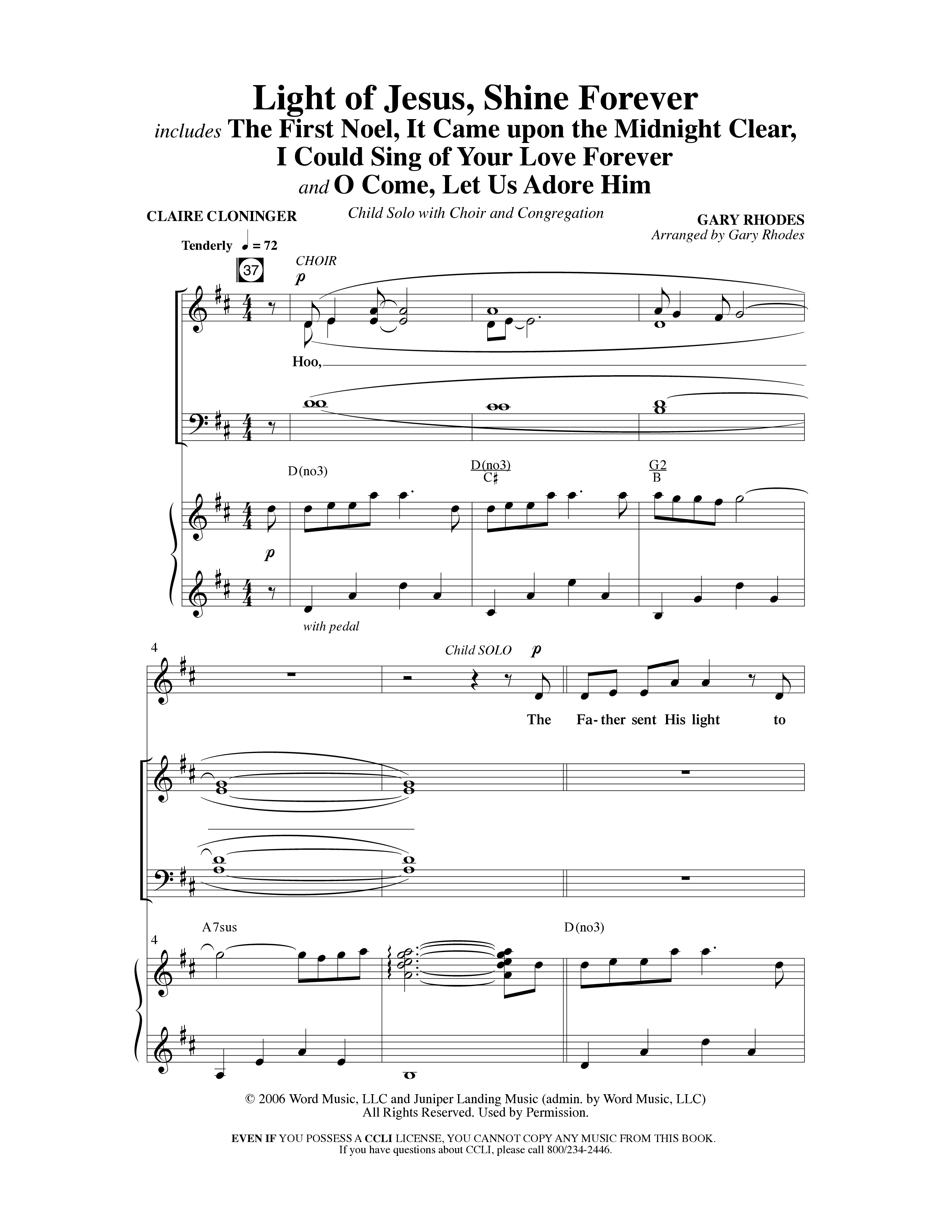 Christmas Is Forever (10 Song Choral Collection) Song 8 (Piano SATB) (Word Music Choral / Arr. Gary Rhodes)