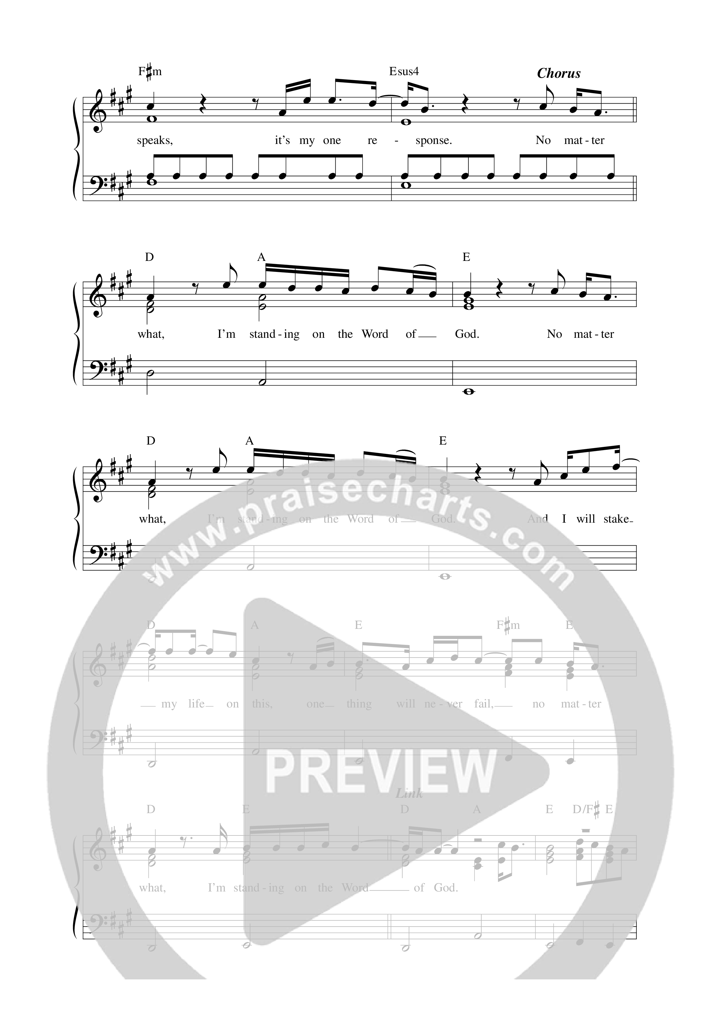 Word Of God (re:said) Lead Sheet Melody (Mitch Wong)