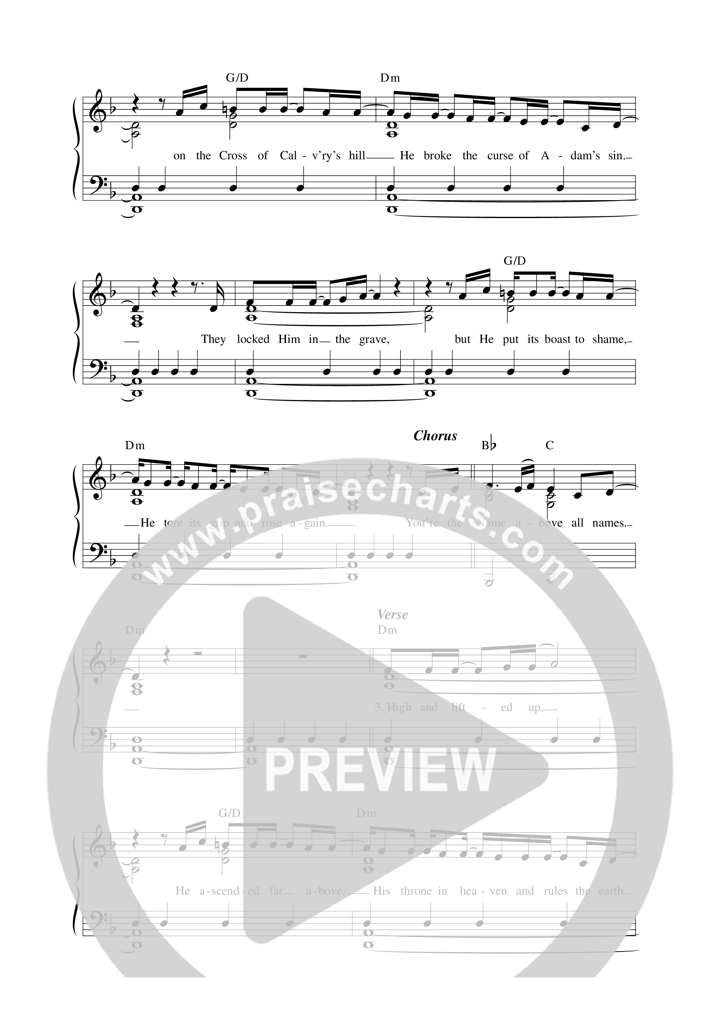 The Name Above All Names / Holy Forever (re:said) Lead Sheet Melody (Mitch Wong)