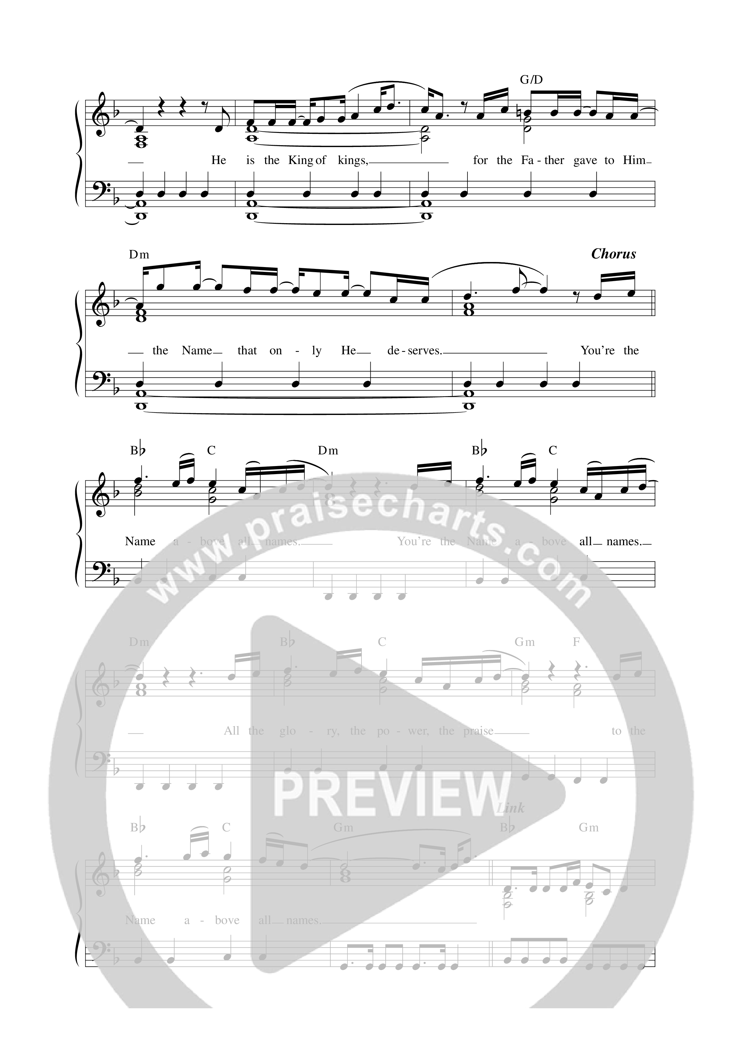The Name Above All Names / Holy Forever (re:said) Lead Sheet Melody (Mitch Wong)