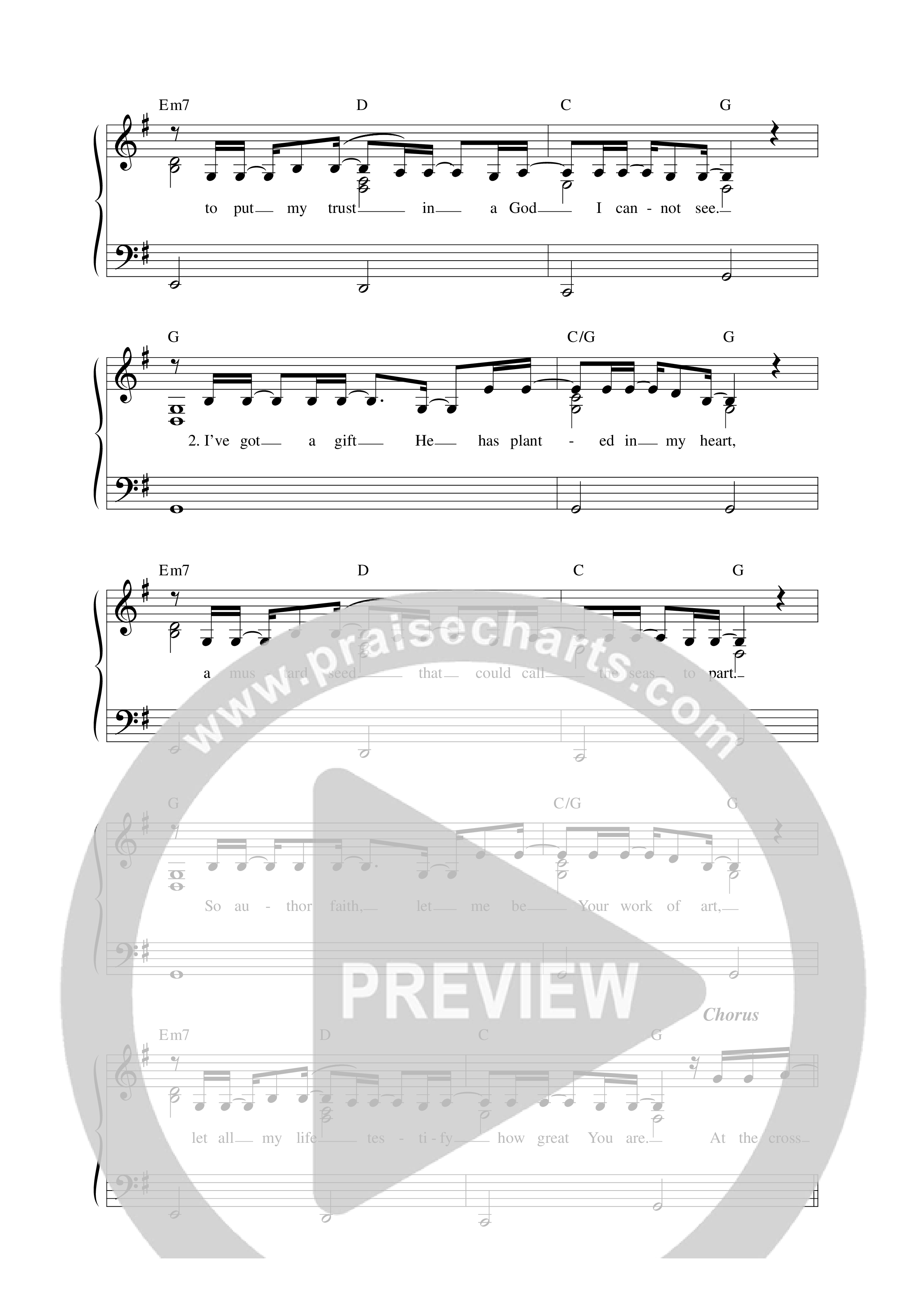 I Believe Lead Sheet Melody (KXC)