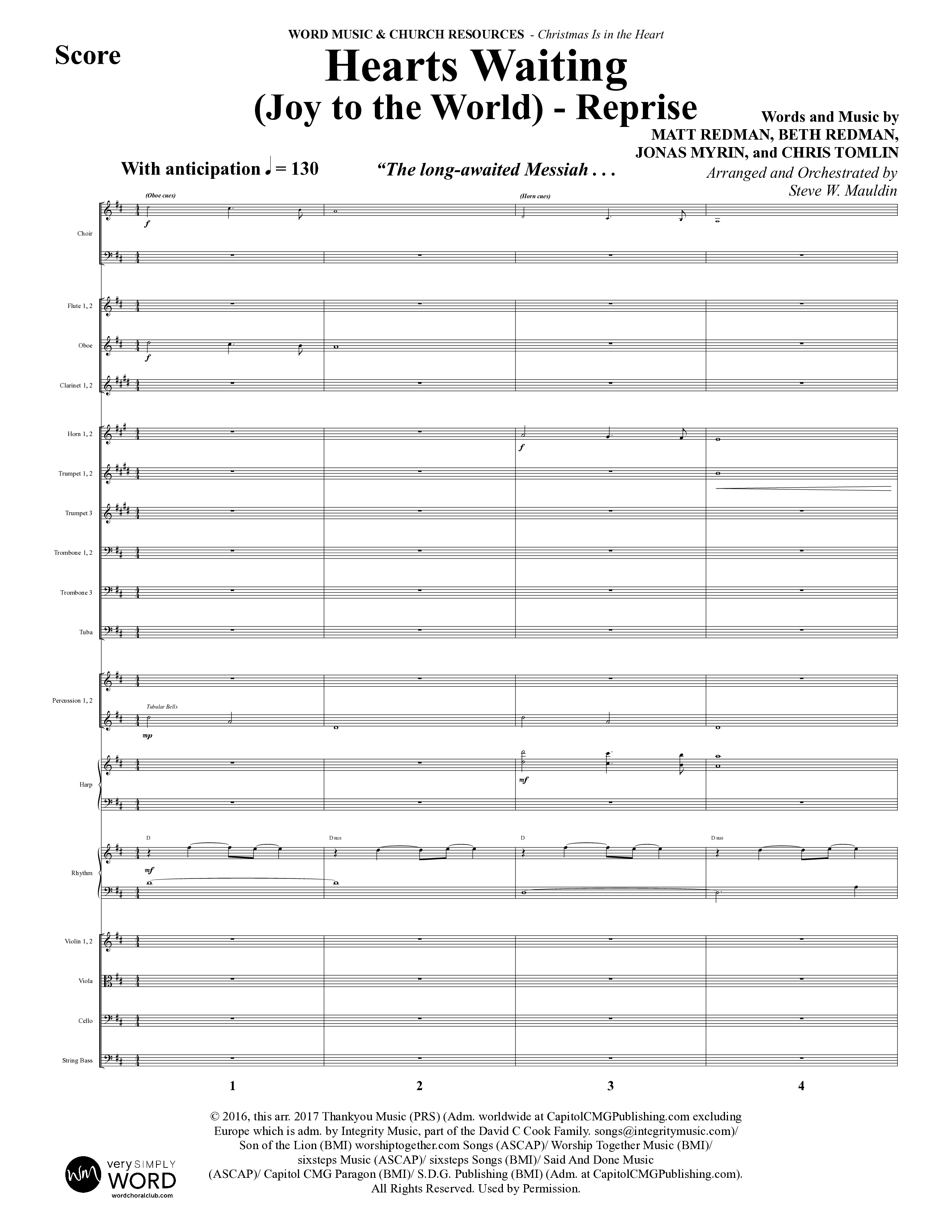 Christmas Is In The Heart (10 Song Choral Collection) Song 10 (Orchestration) (Word Music Choral / Arr. Steve Mauldin)