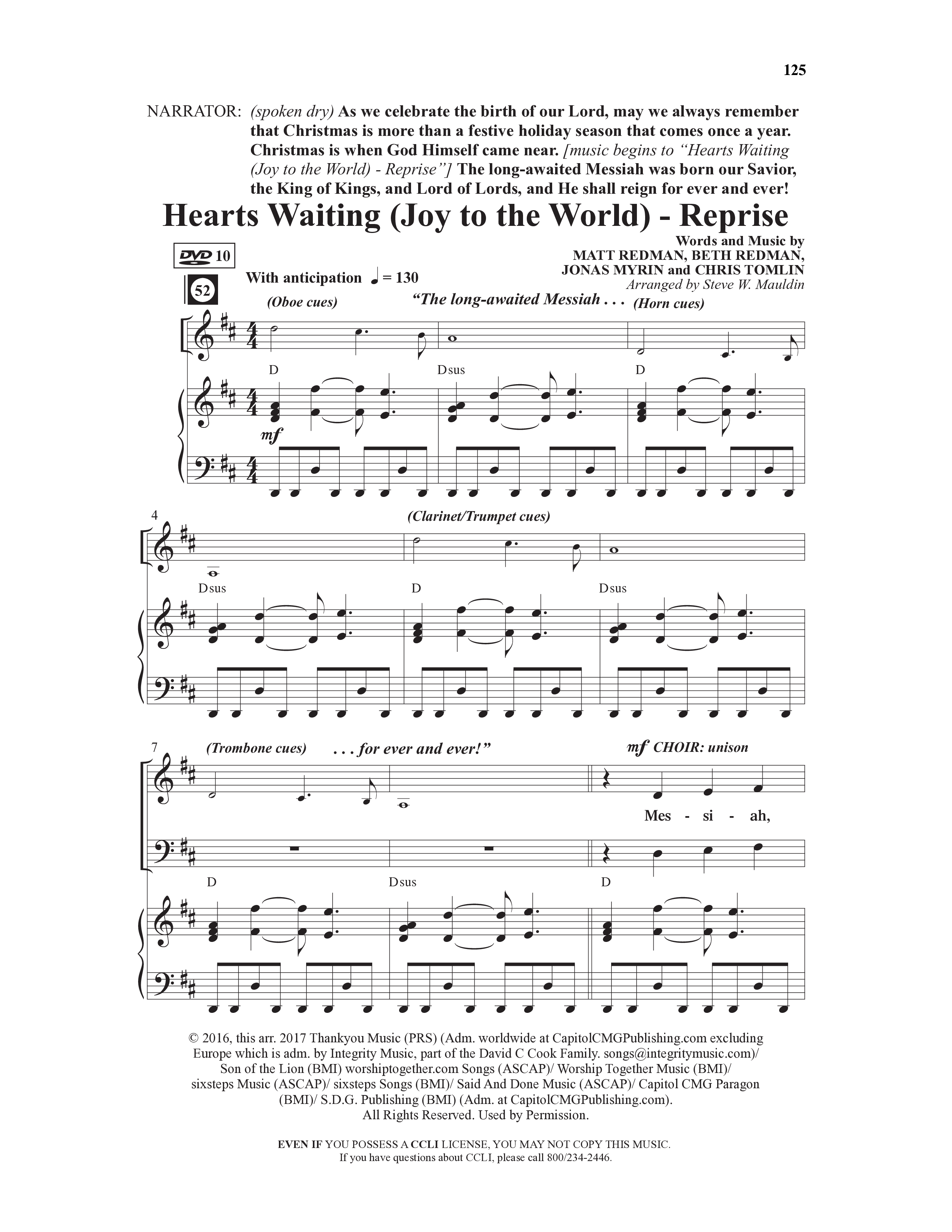 Christmas Is In The Heart (10 Song Choral Collection) Song 10 (Piano SATB) (Word Music Choral / Arr. Steve Mauldin)