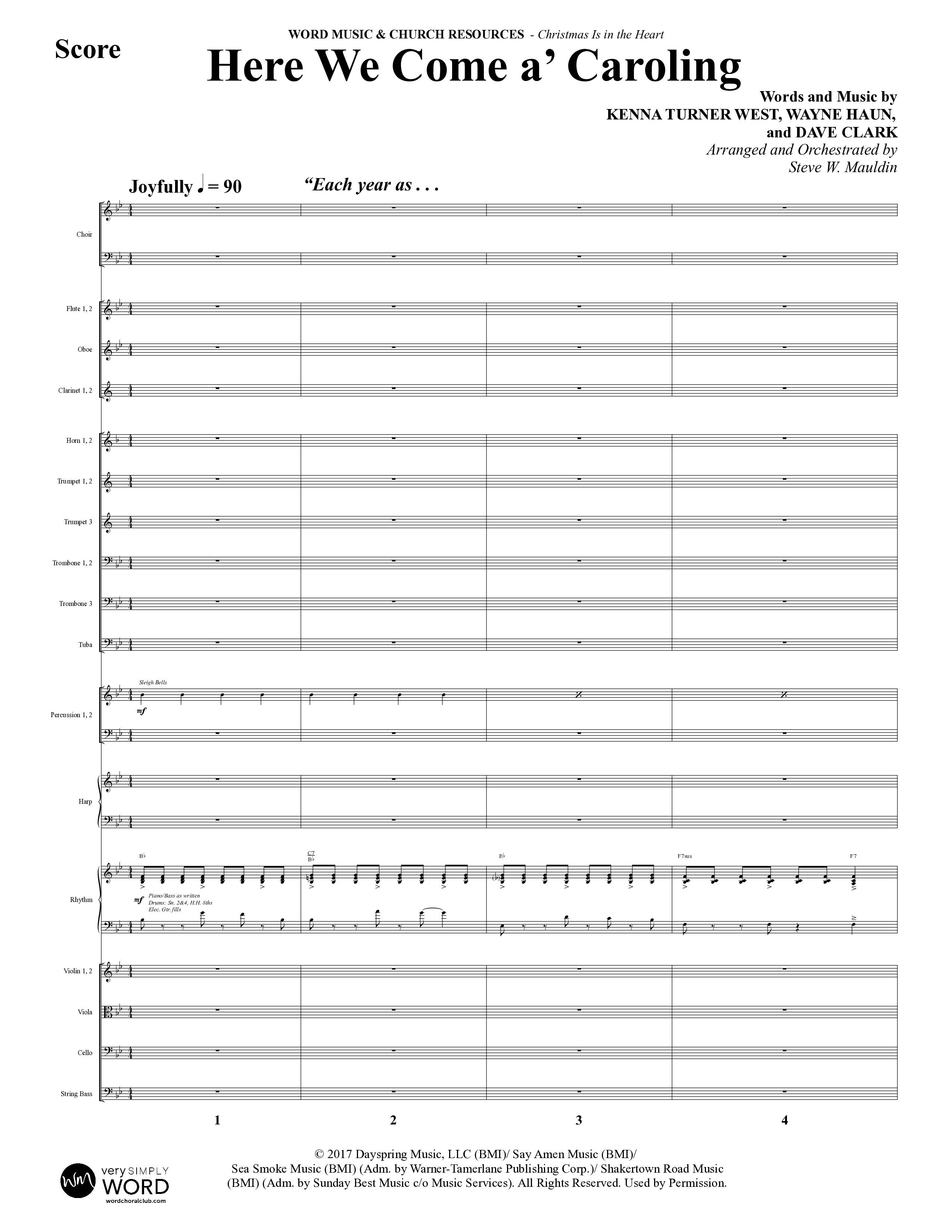 Christmas Is In The Heart (10 Song Choral Collection) Song 2 (Orchestration) (Word Music Choral / Arr. Steve Mauldin)