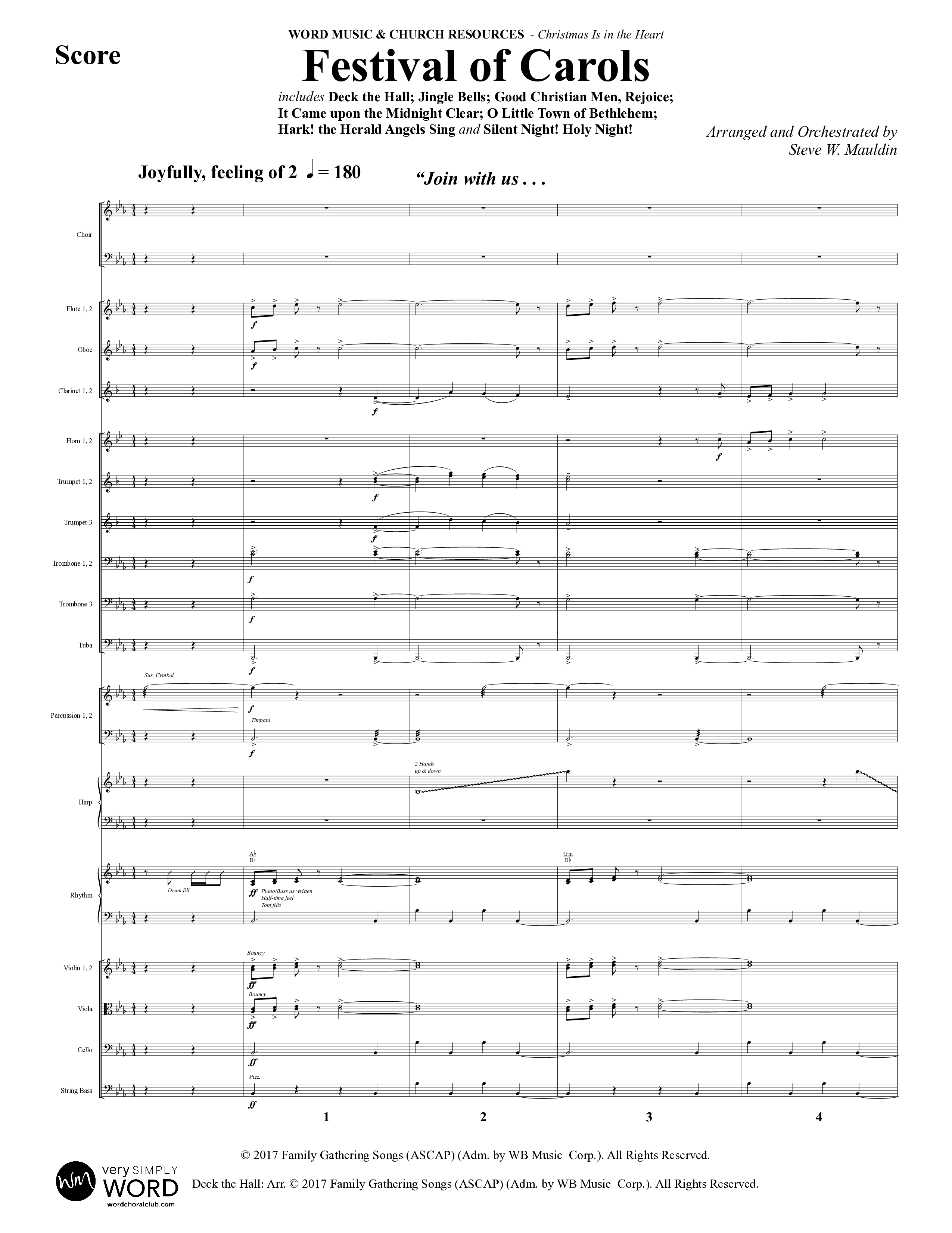 Christmas Is In The Heart (10 Song Choral Collection) Song 3 (Orchestration) (Word Music Choral / Arr. Steve Mauldin)