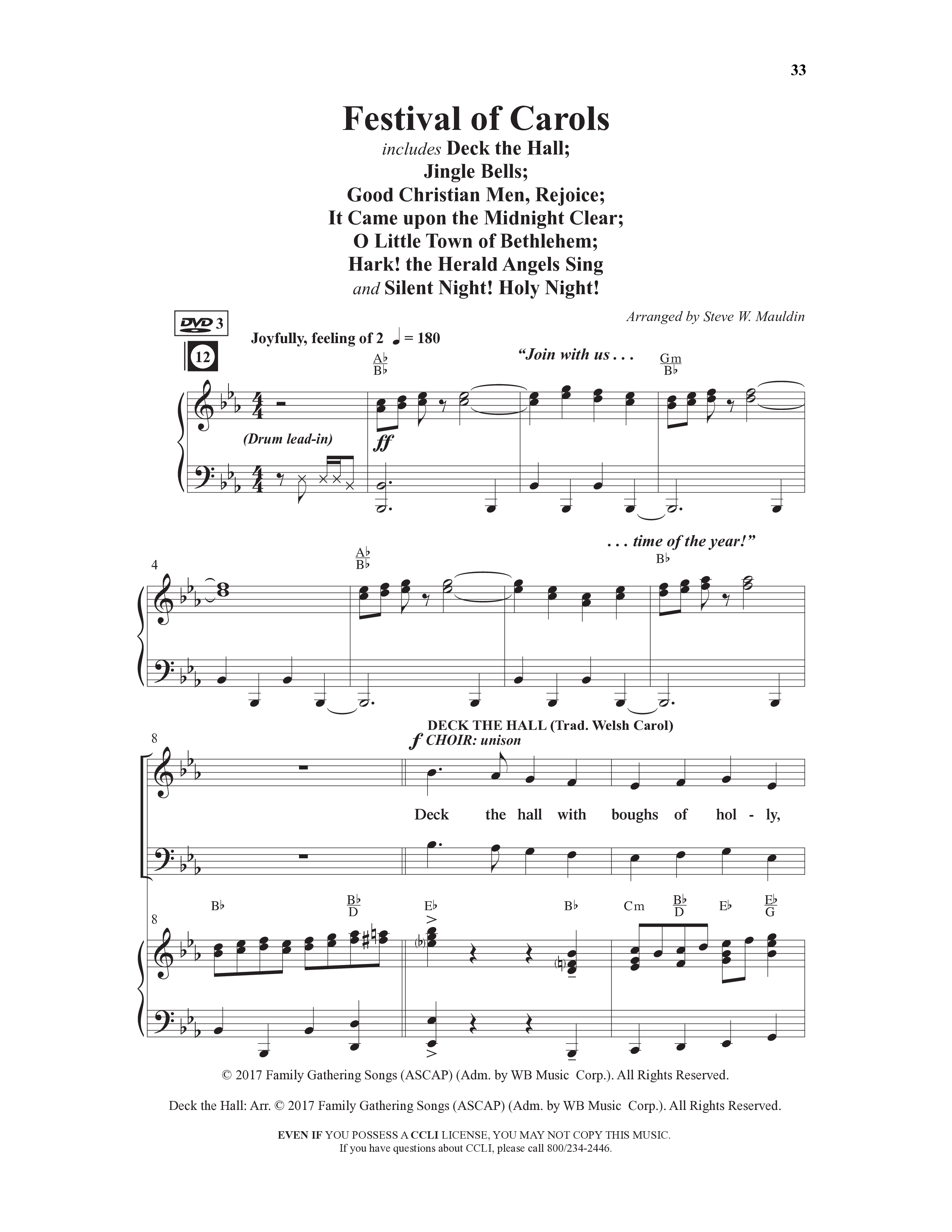 Christmas Is In The Heart (10 Song Choral Collection) Song 3 (Piano SATB) (Word Music Choral / Arr. Steve Mauldin)