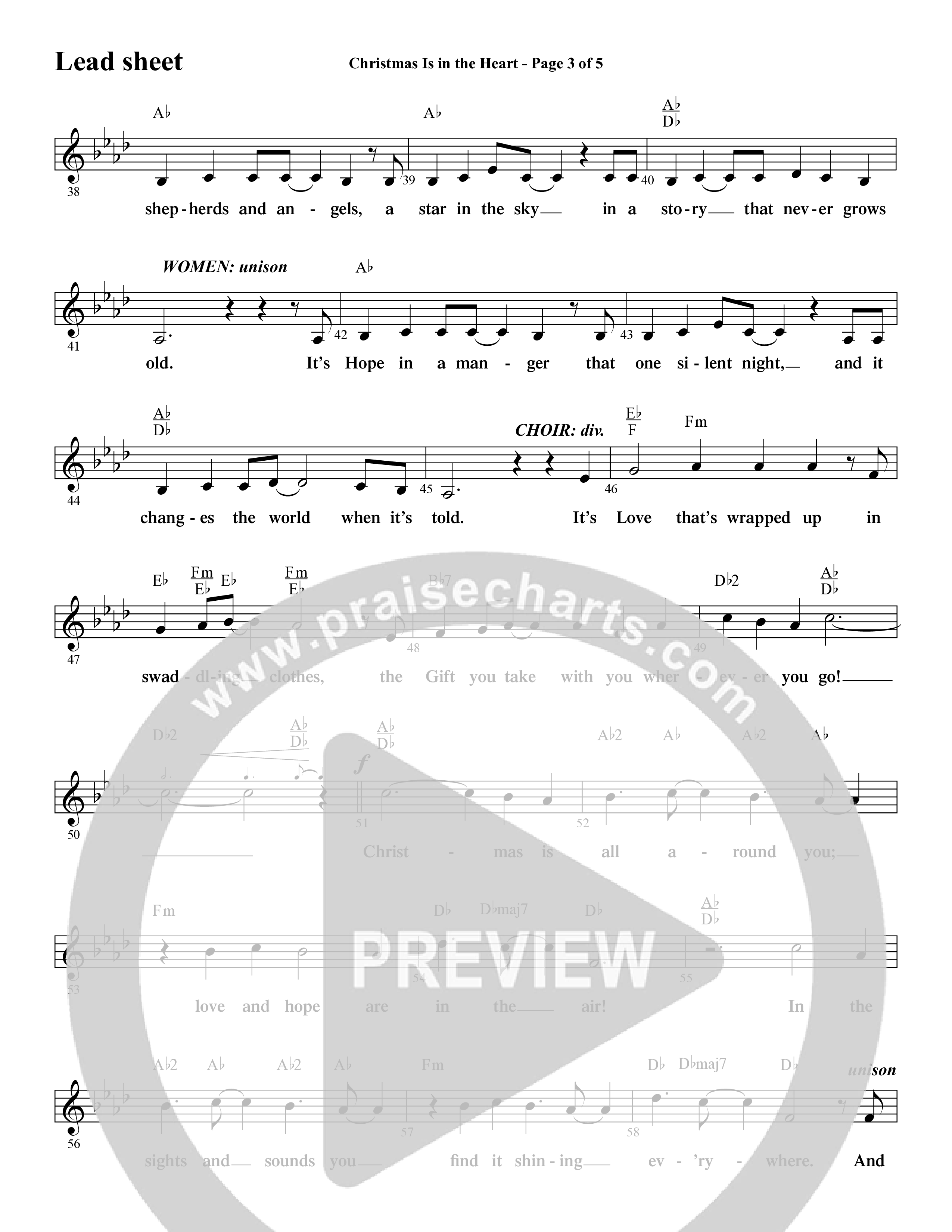 Christmas Is In The Heart (10 Song Choral Collection) Song 4 (Lead & Chords) (Word Music Choral / Arr. Steve Mauldin)