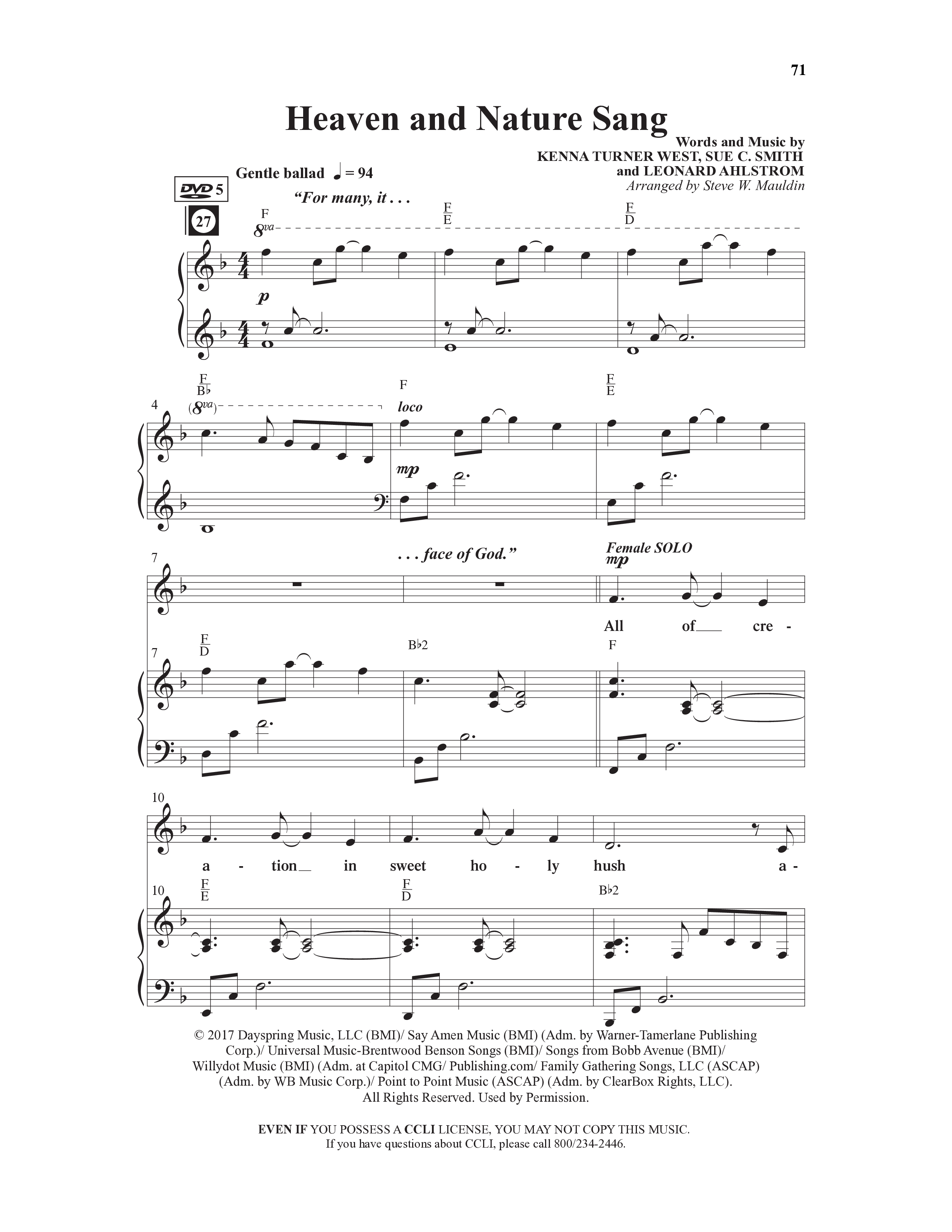 Christmas Is In The Heart (10 Song Choral Collection) Song 5 (Piano SATB) (Word Music Choral / Arr. Steve Mauldin)