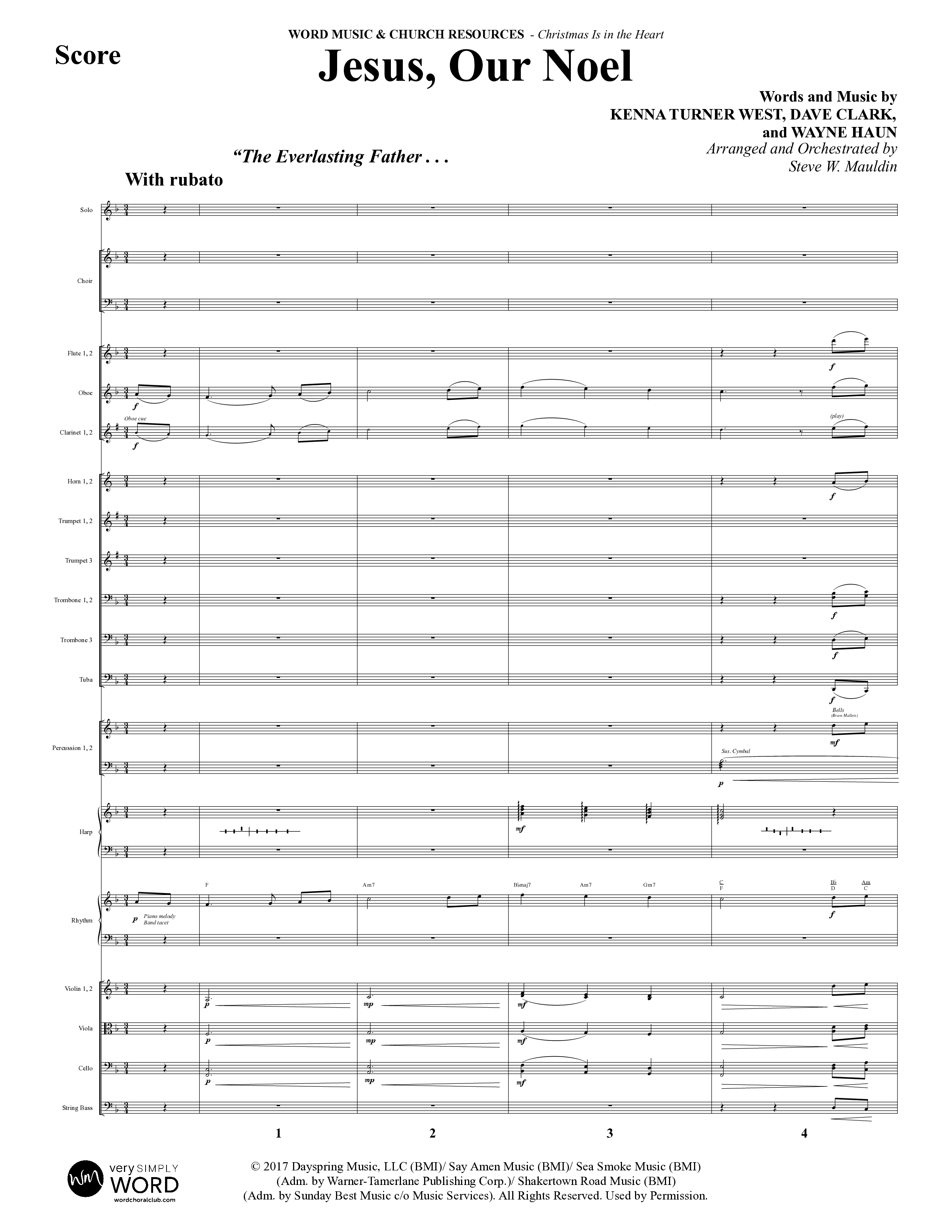 Christmas Is In The Heart (10 Song Choral Collection) Song 6 (Orchestration) (Word Music Choral / Arr. Steve Mauldin)