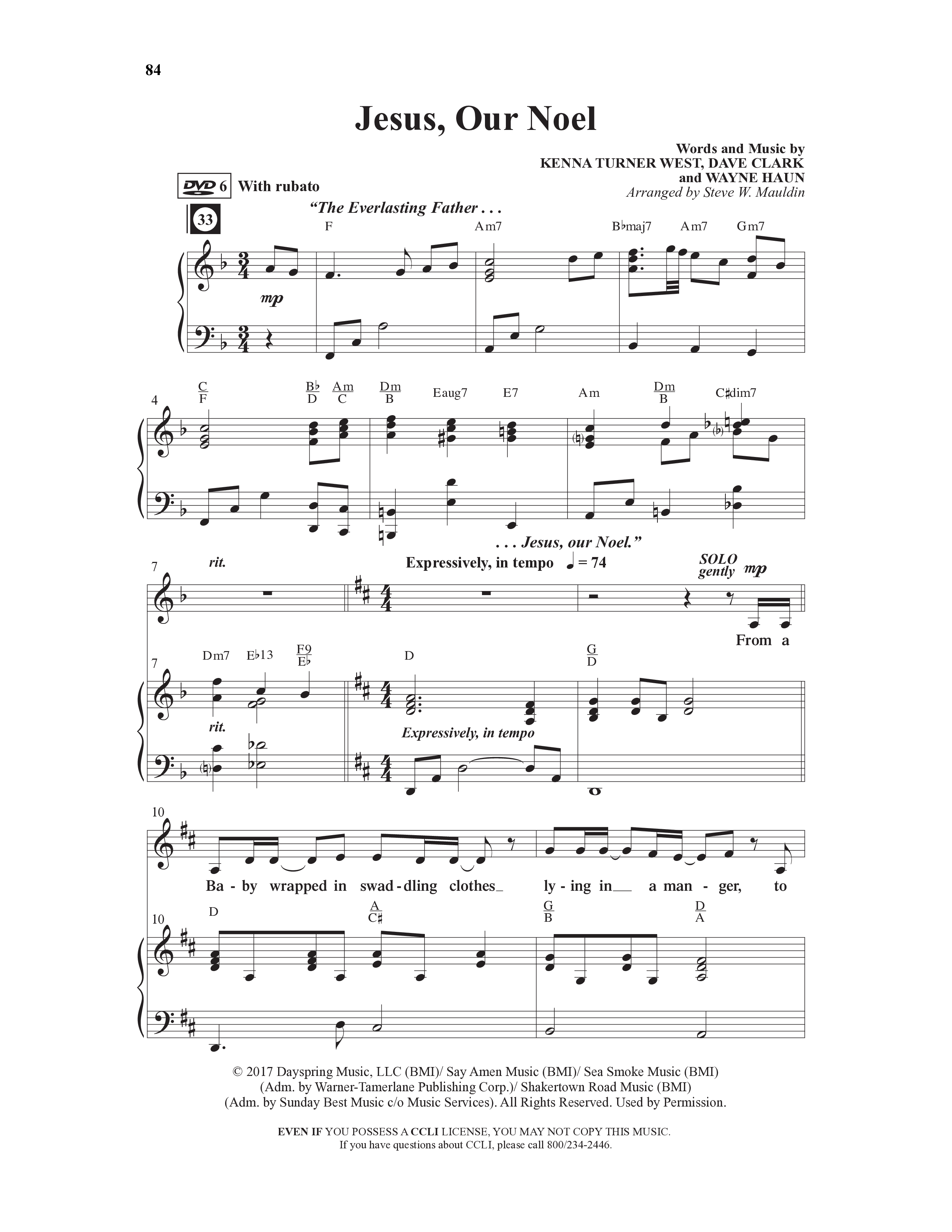 Christmas Is In The Heart (10 Song Choral Collection) Song 6 (Piano SATB) (Word Music Choral / Arr. Steve Mauldin)