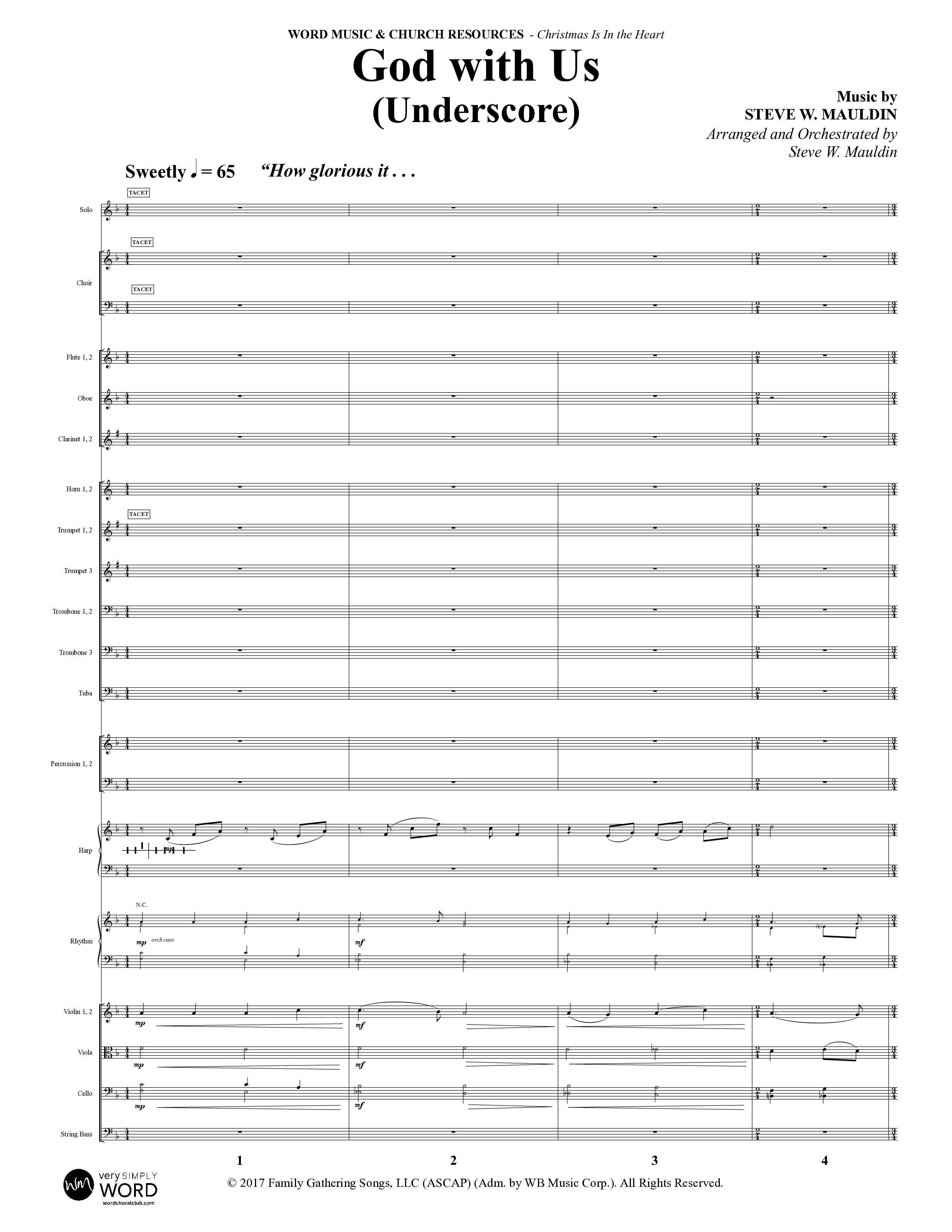 Christmas Is In The Heart (10 Song Choral Collection) Song 8 (Orchestration) (Word Music Choral / Arr. Steve Mauldin)