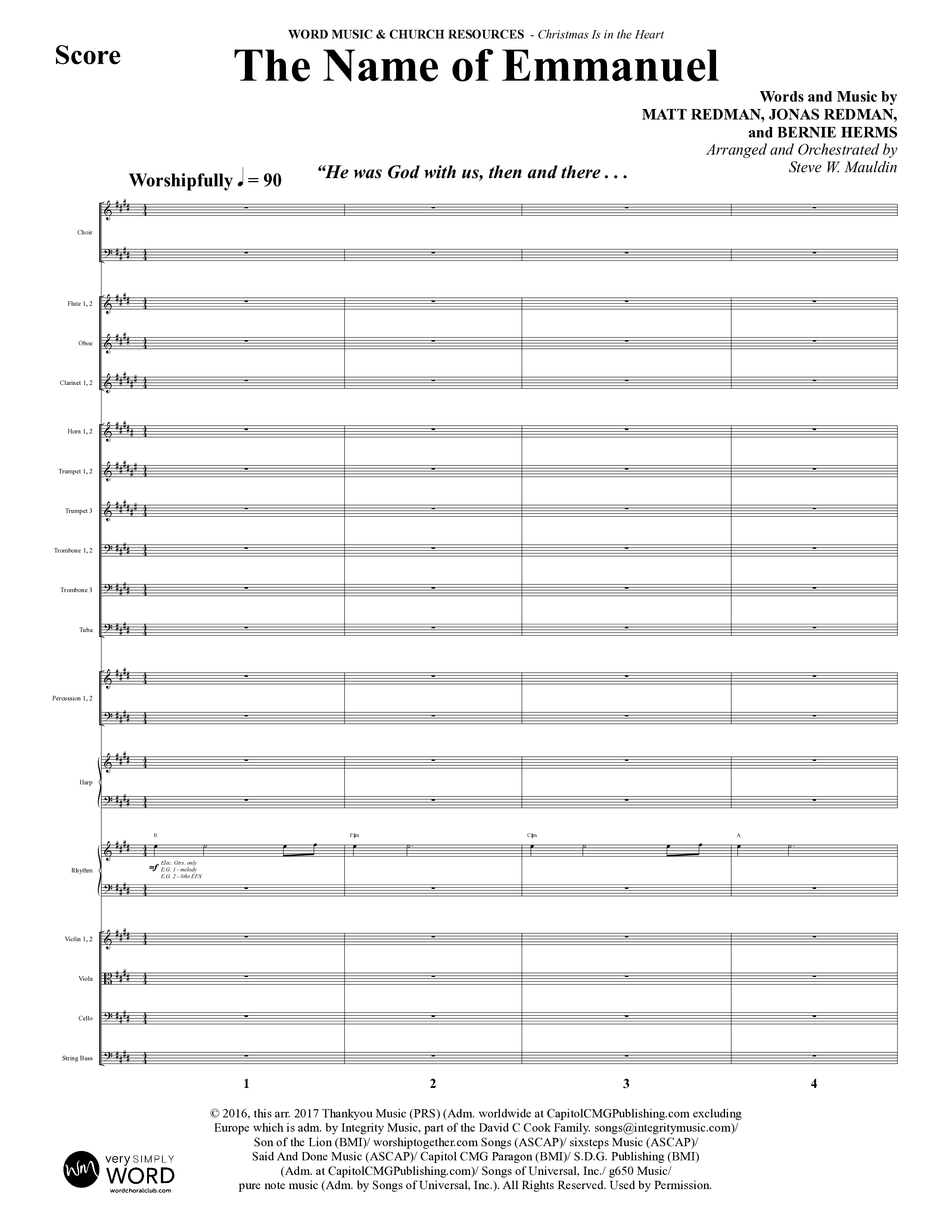Christmas Is In The Heart (10 Song Choral Collection) Song 9 (Orchestration) (Word Music Choral / Arr. Steve Mauldin)