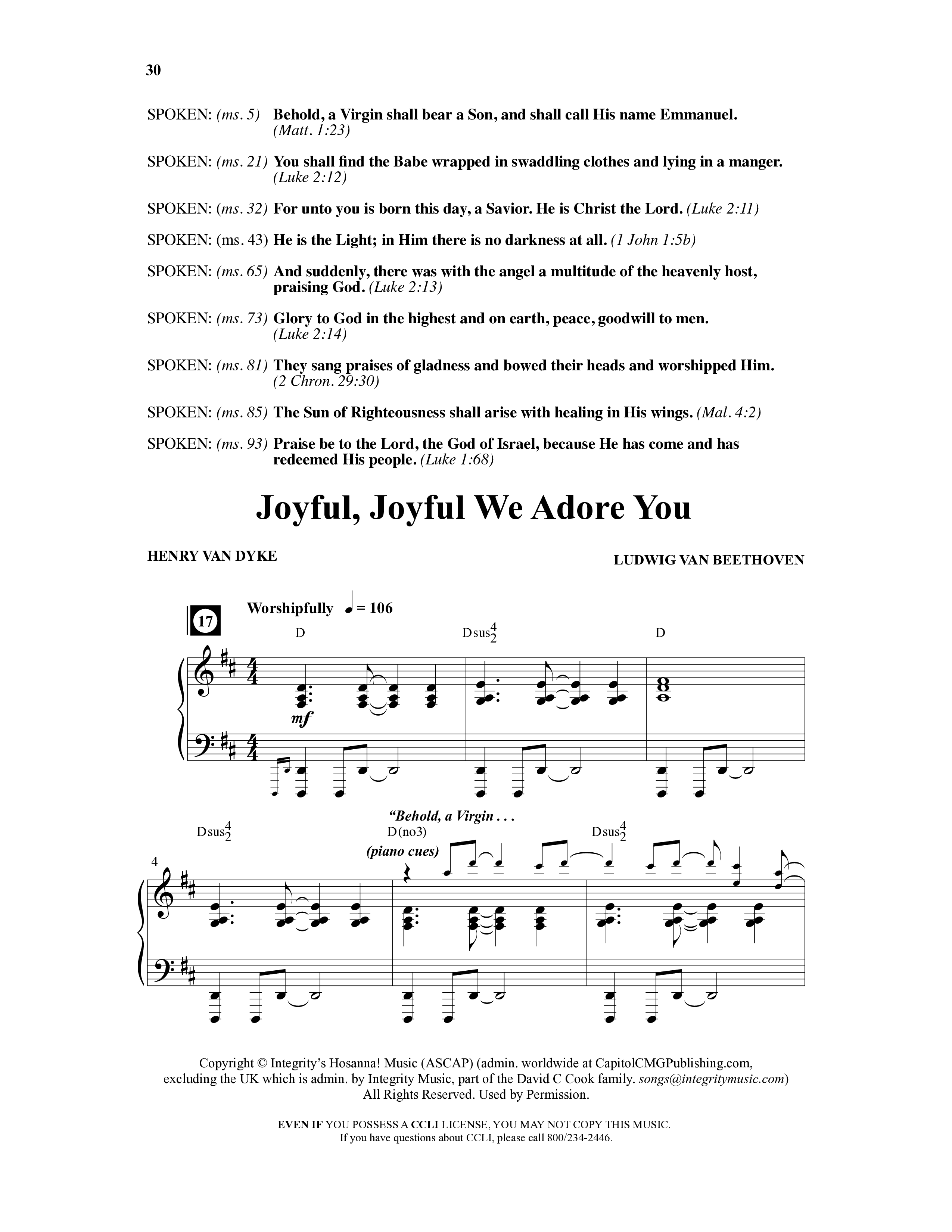 Christmas (9 Song Choral Collection) Song 5 (Piano SATB) (Integrity's Hosanna Music)