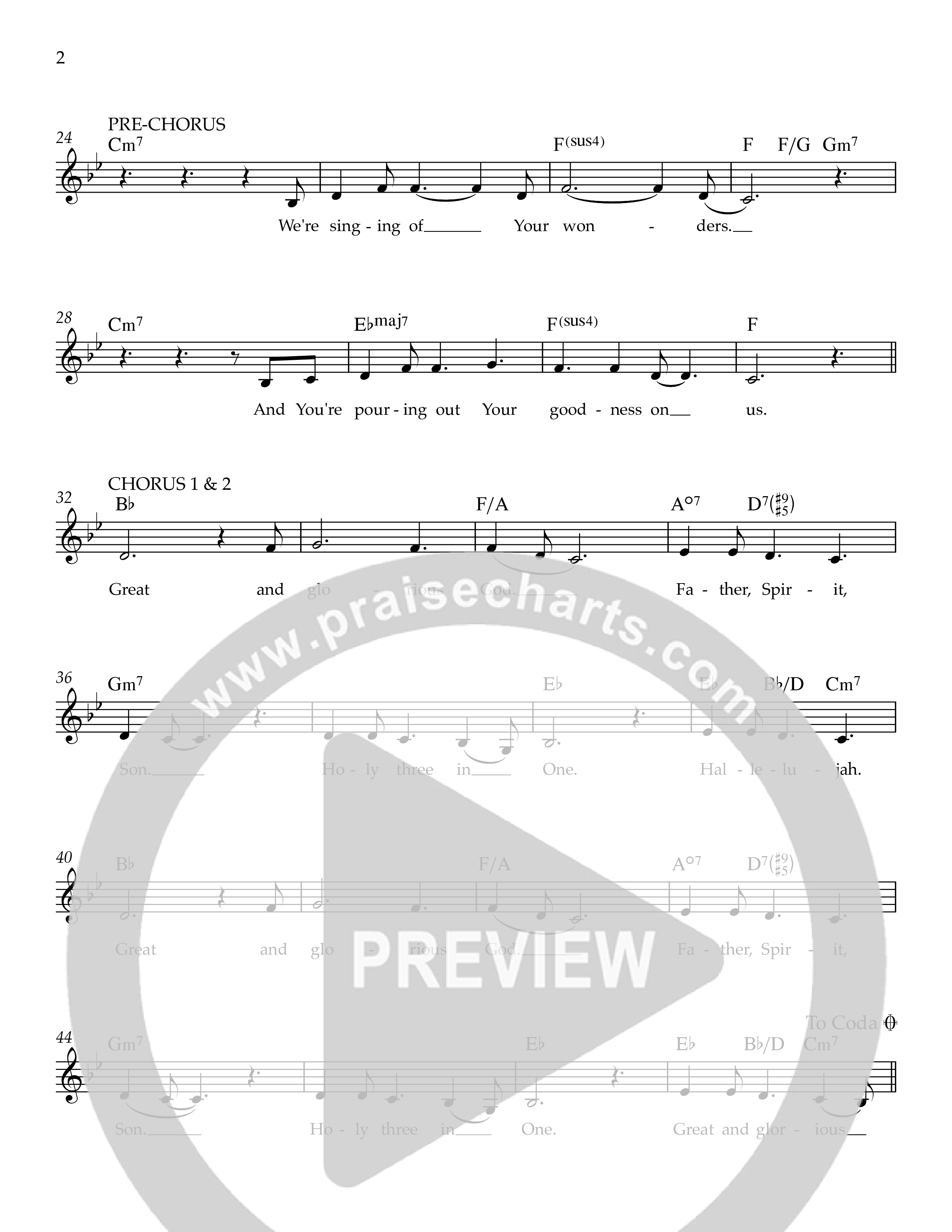 Great And Glorious God Lead Sheet Melody (Ezra Worship Initiative / Calvin University Gospel Choir / Anne Elise Sherrod)