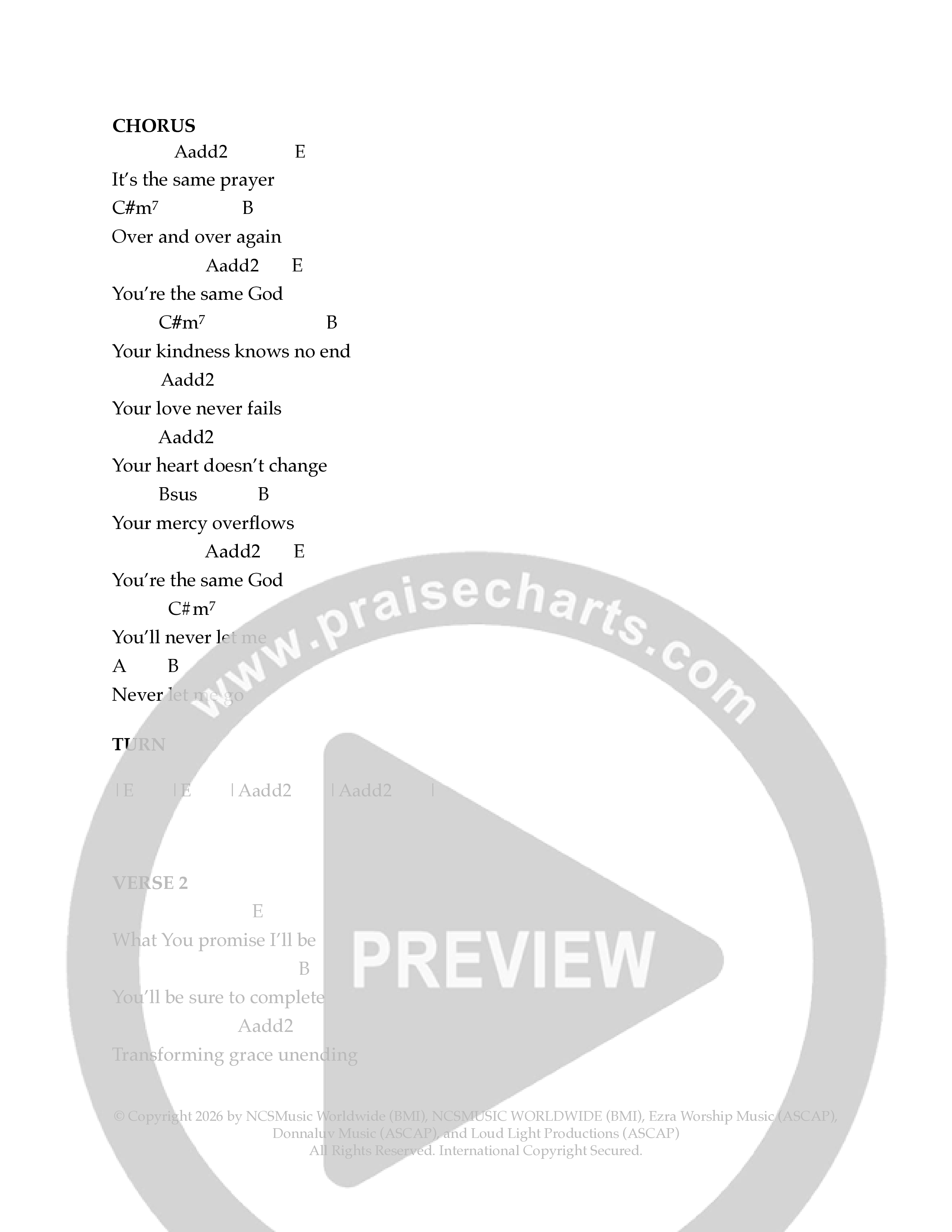 Same God Chord Chart (Ezra Worship Initiative / Calvin University Gospel Choir / Marco Virtudazo)