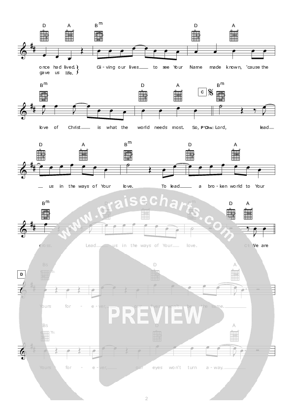 Yours Forever Lead Sheet (Hillsong UNITED)