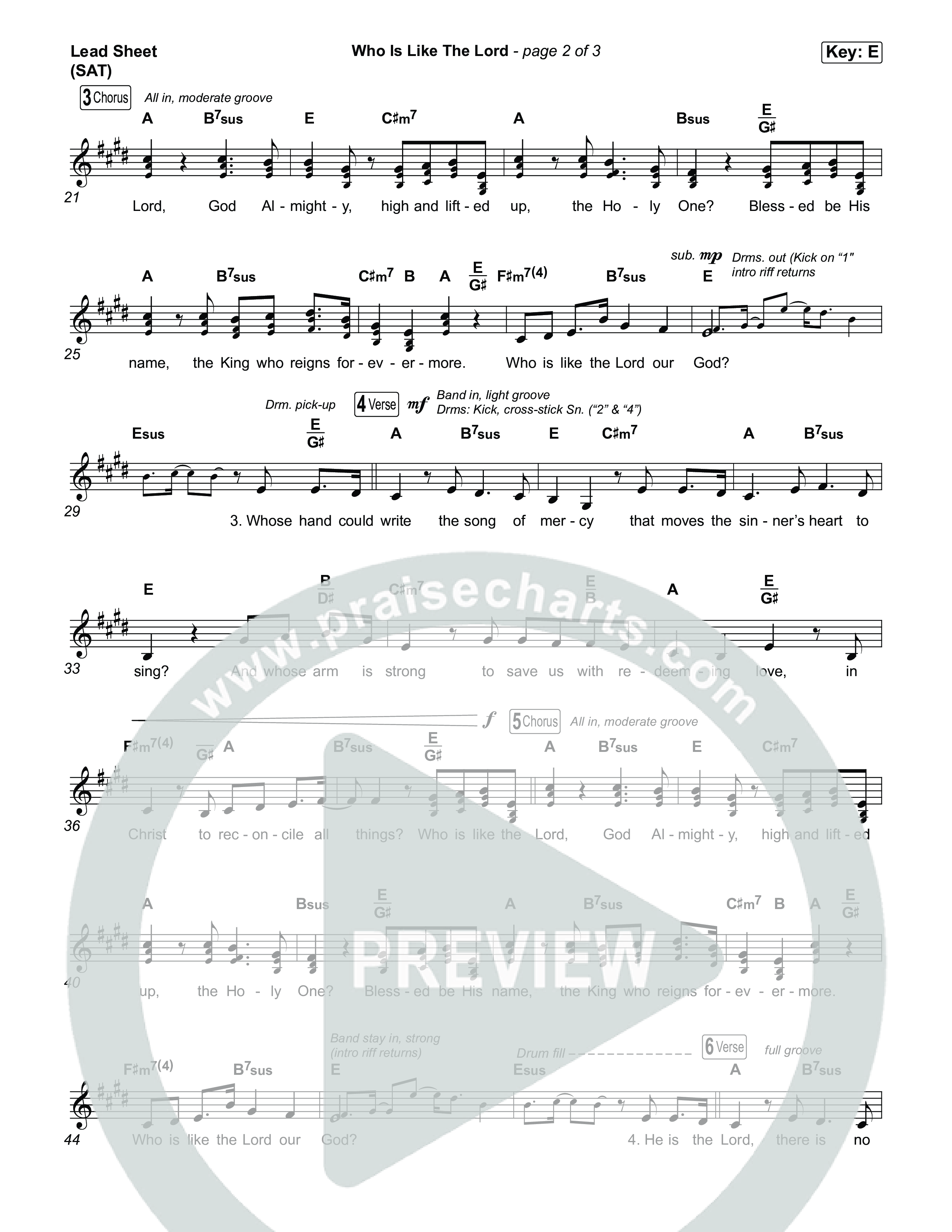 Who Is Like The Lord Lead Sheet (SAT) (Keith & Kristyn Getty / Matt Boswell / Sing!)