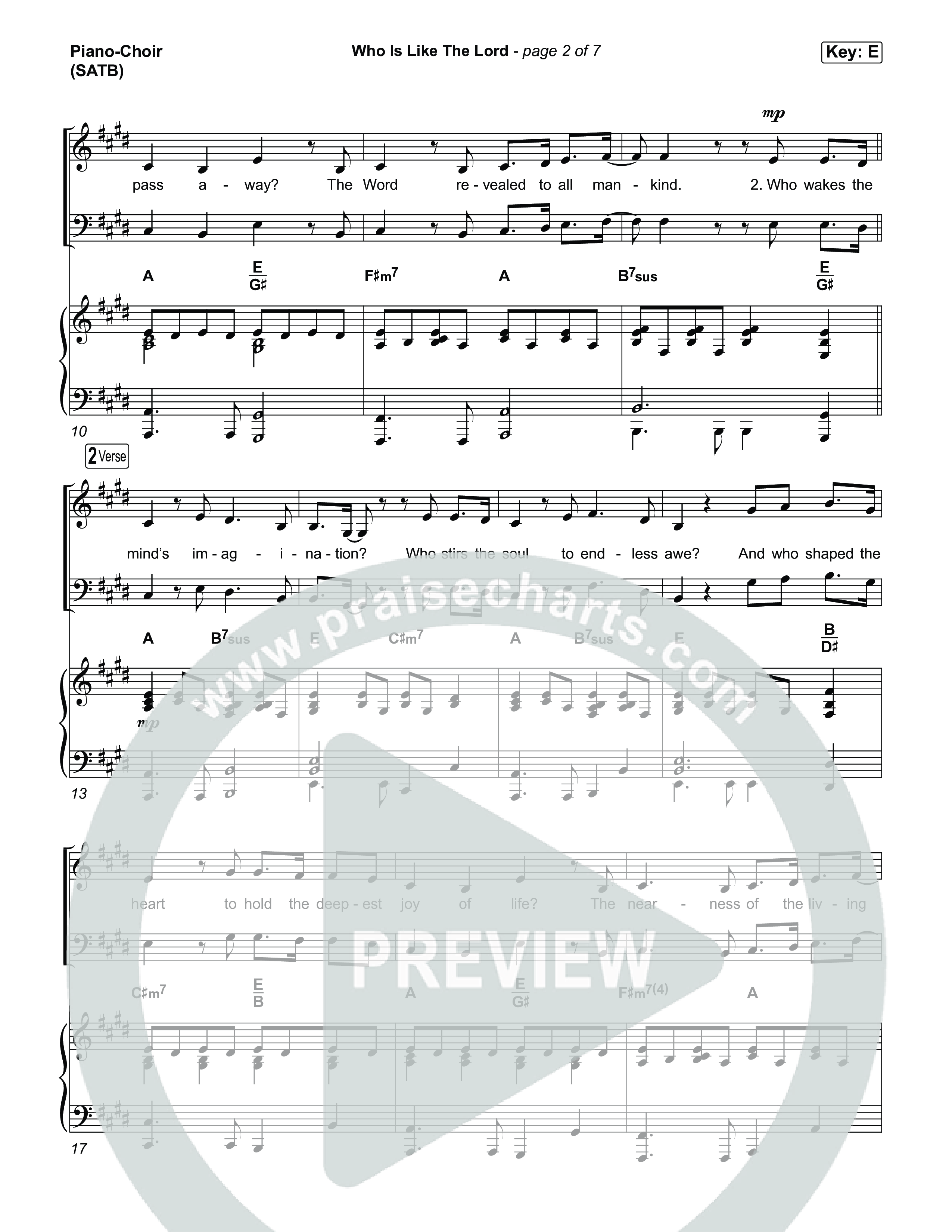 Who Is Like The Lord Piano/Vocal (SATB) (Keith & Kristyn Getty / Matt Boswell / Sing!)