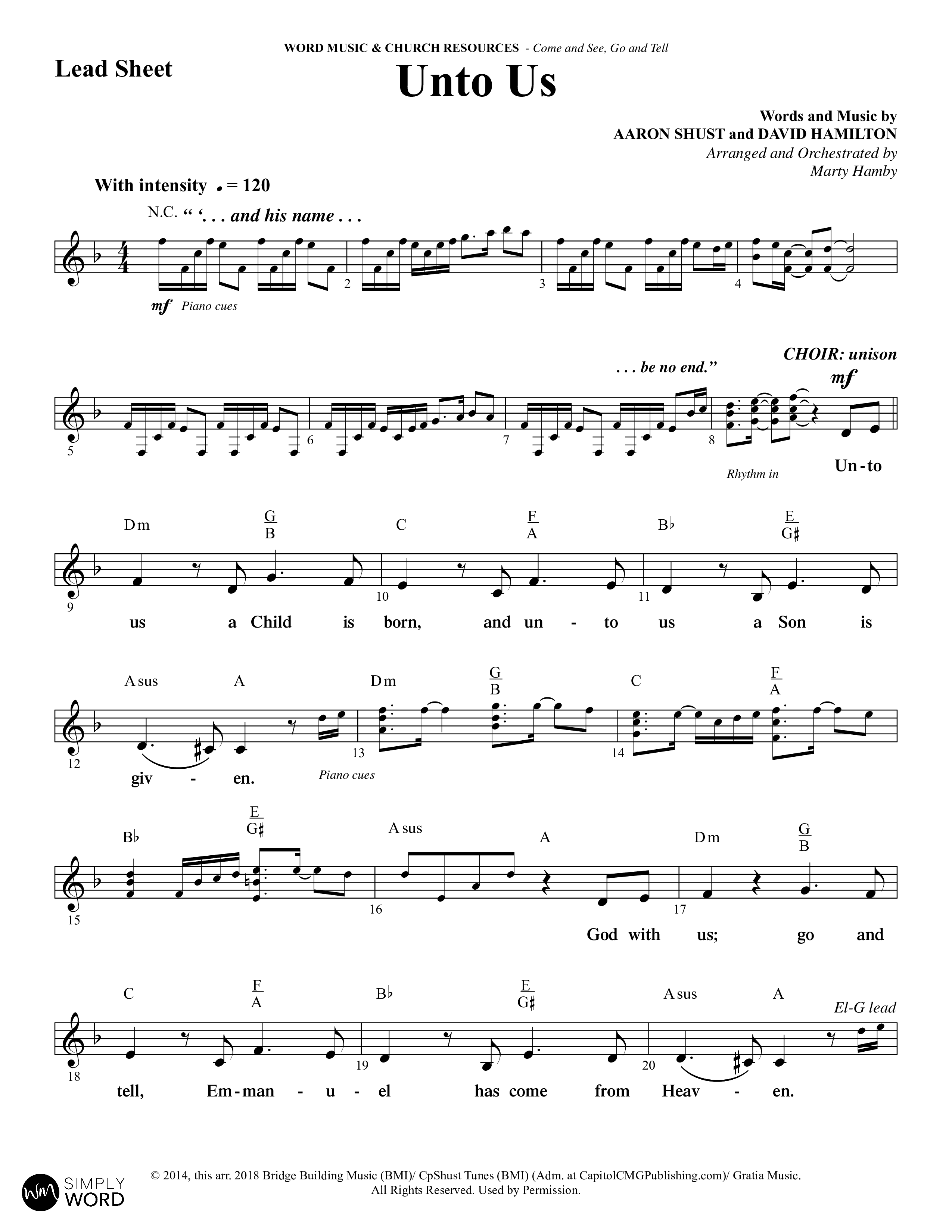 Come And See Go And Tell (11 Song Choral Collection) Song 10 (Lead & Chords) (Word Music Choral / Arr. Marty Hamby)