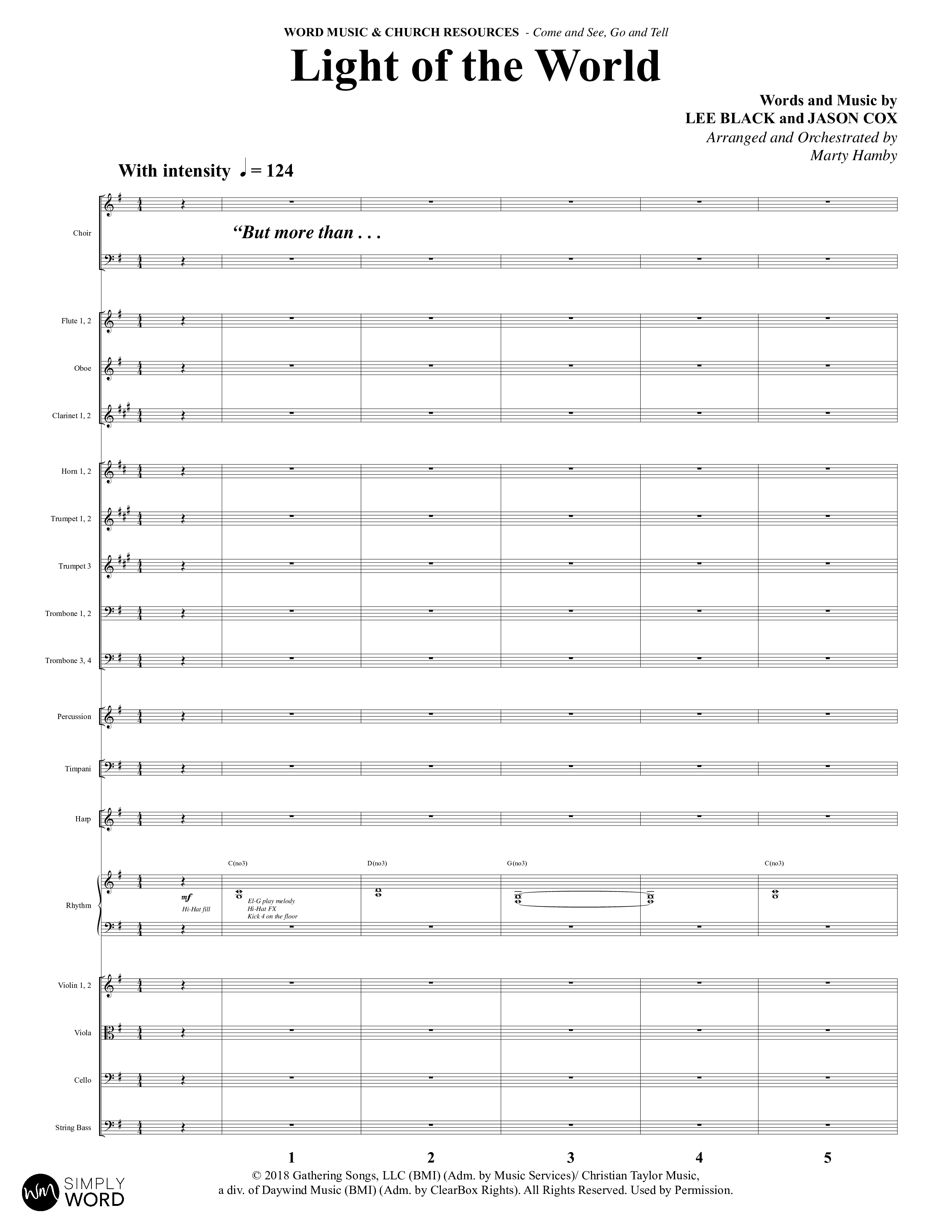 Come And See Go And Tell (11 Song Choral Collection) Song 2 (Orchestration) (Word Music Choral / Arr. Marty Hamby)