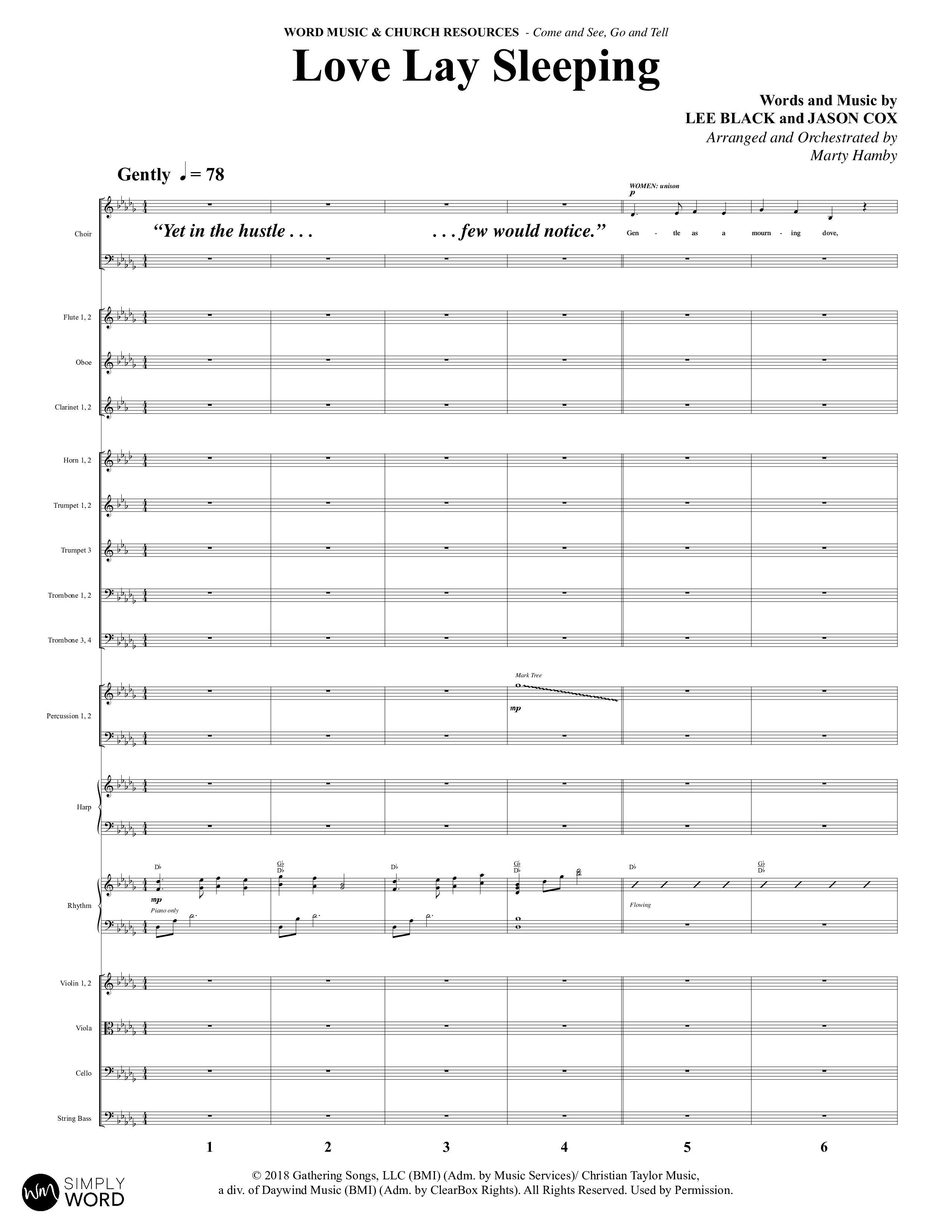 Come And See Go And Tell (11 Song Choral Collection) Song 4 (Orchestration) (Word Music Choral / Arr. Marty Hamby)