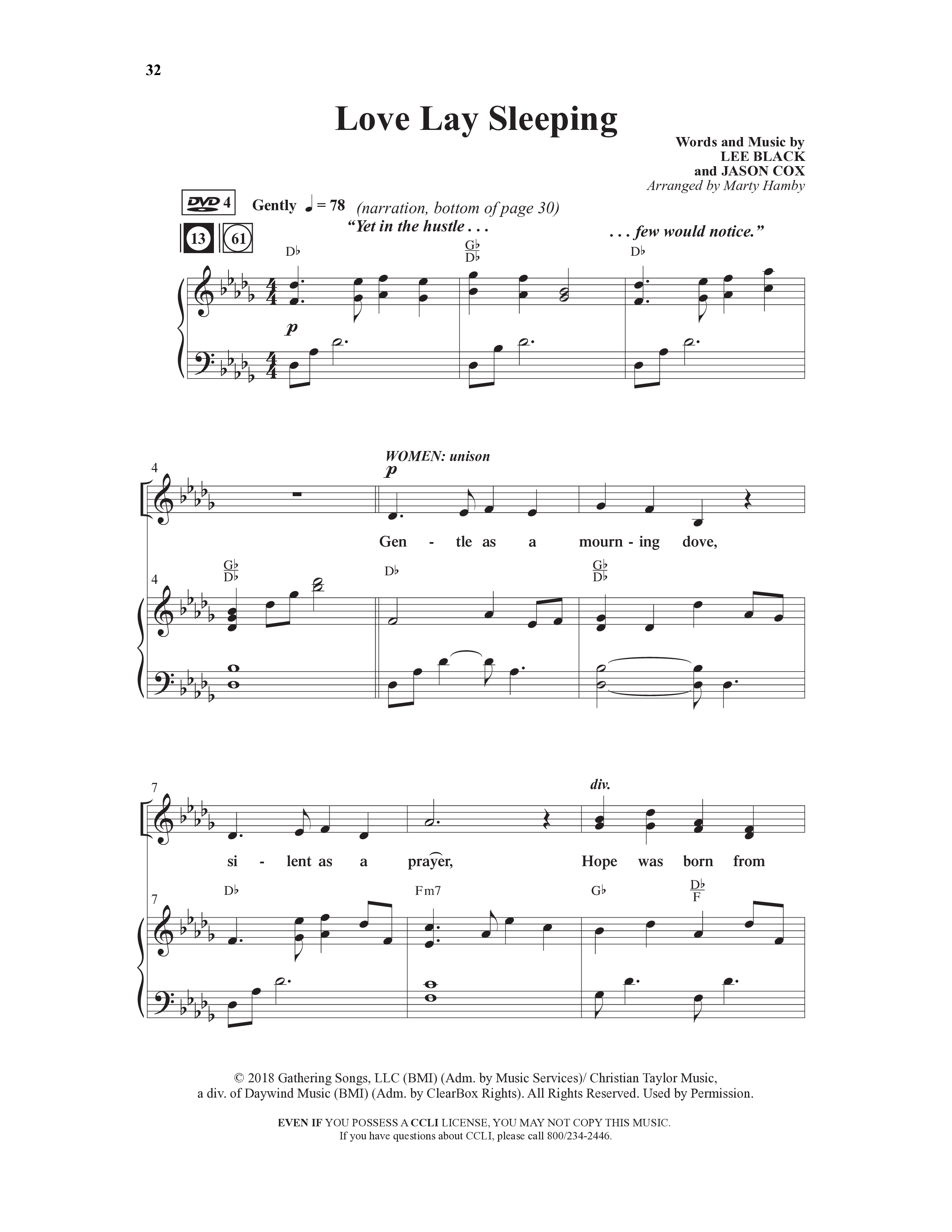 Come And See Go And Tell (11 Song Choral Collection) Song 4 (Piano SATB) (Word Music Choral / Arr. Marty Hamby)