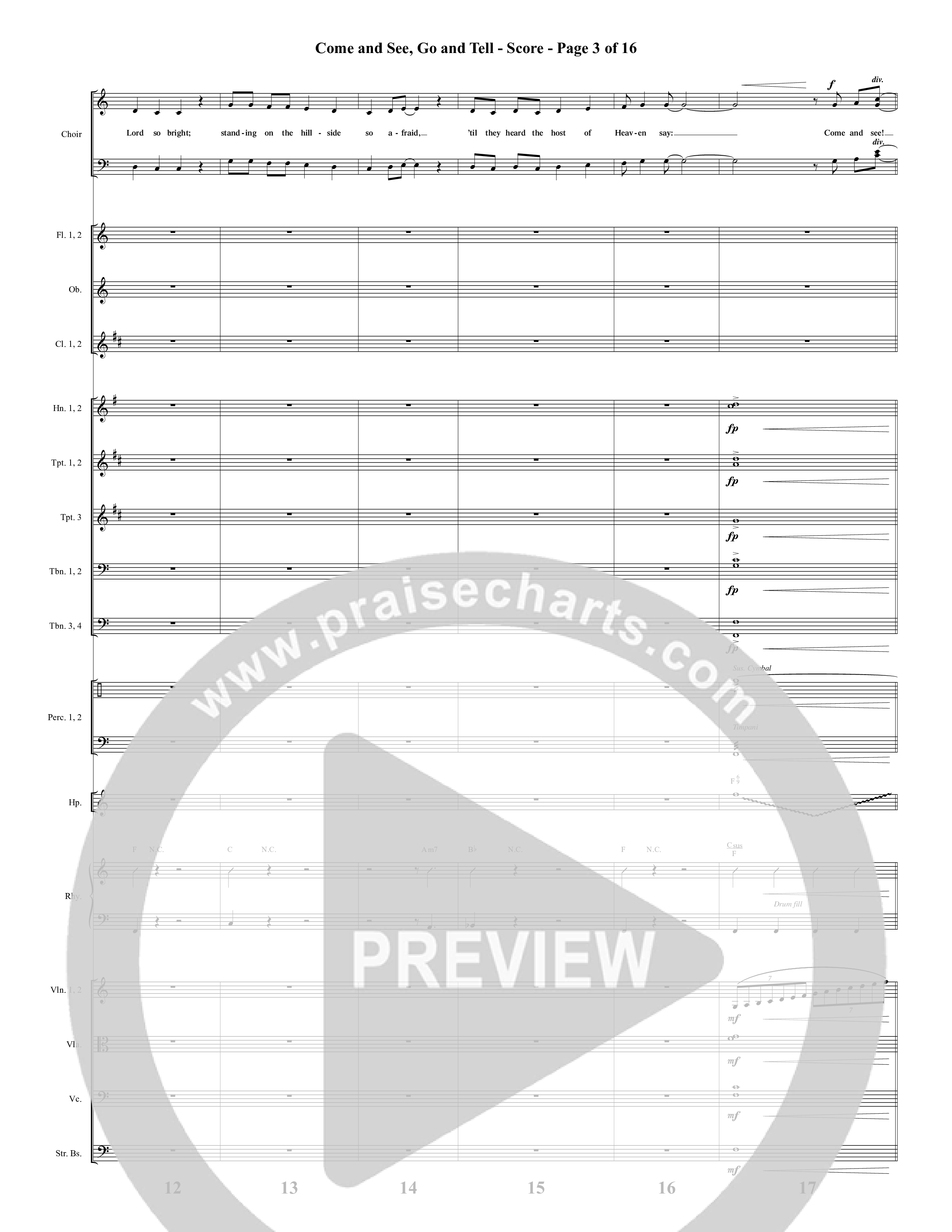 Come And See Go And Tell (11 Song Choral Collection) Song 7 (Orchestration) (Word Music Choral / Arr. Marty Hamby)