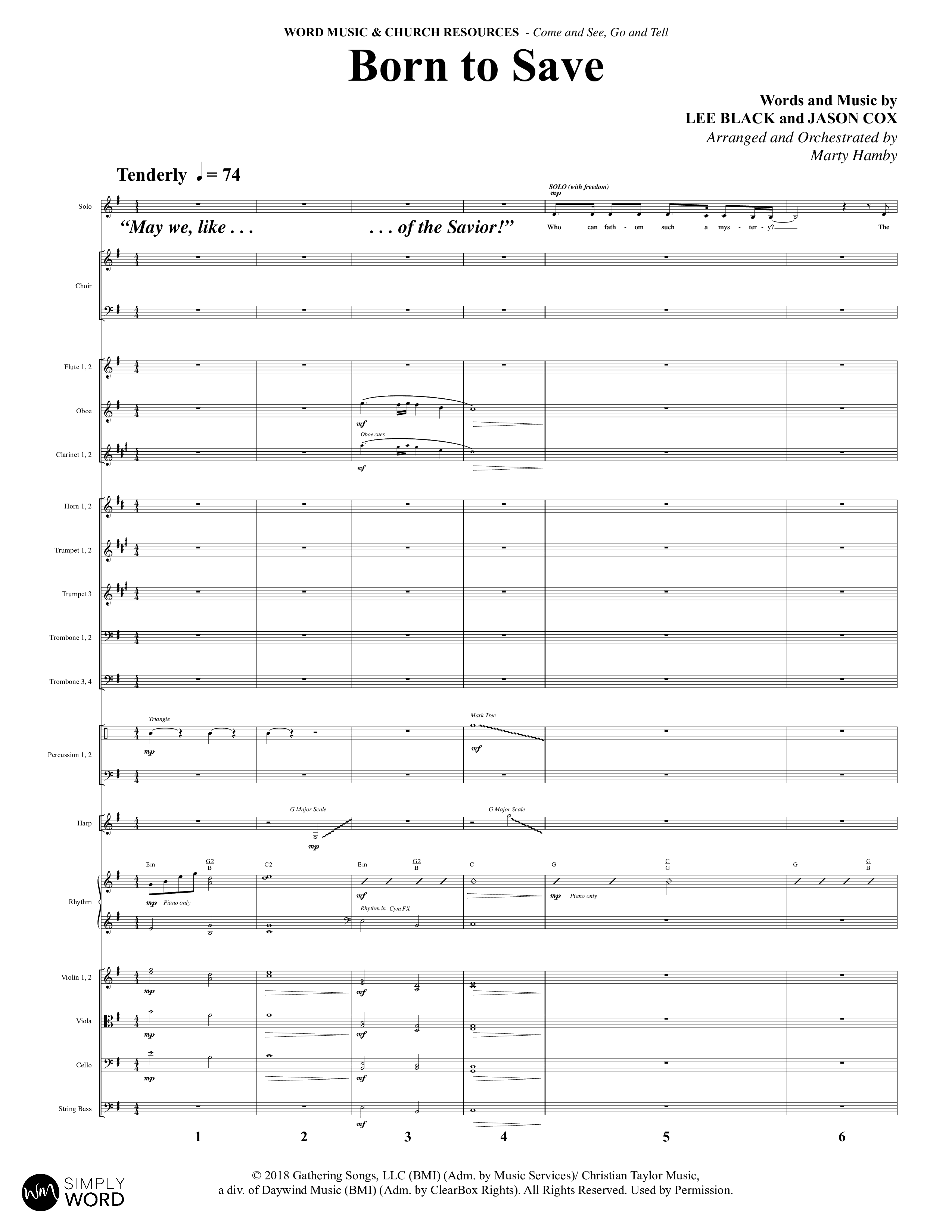 Come And See Go And Tell (11 Song Choral Collection) Song 9 (Orchestration) (Word Music Choral / Arr. Marty Hamby)