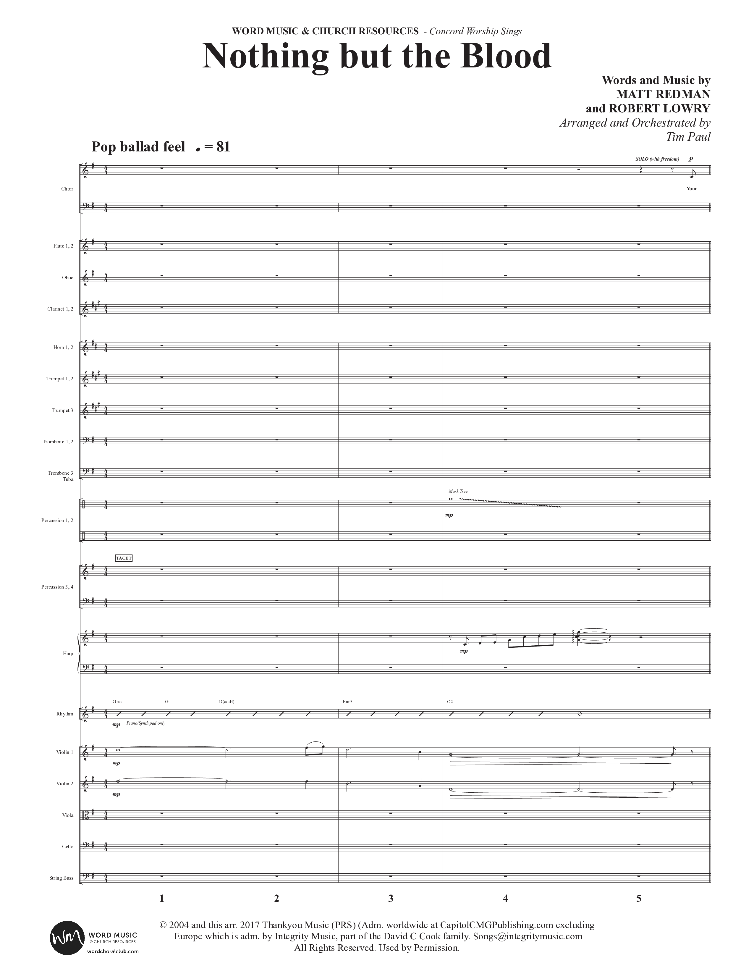 Concord Worship Sings (9 Song Choral Collection) Orchestrations (SATB) (Concord Worship / Arr. Tim Paul)