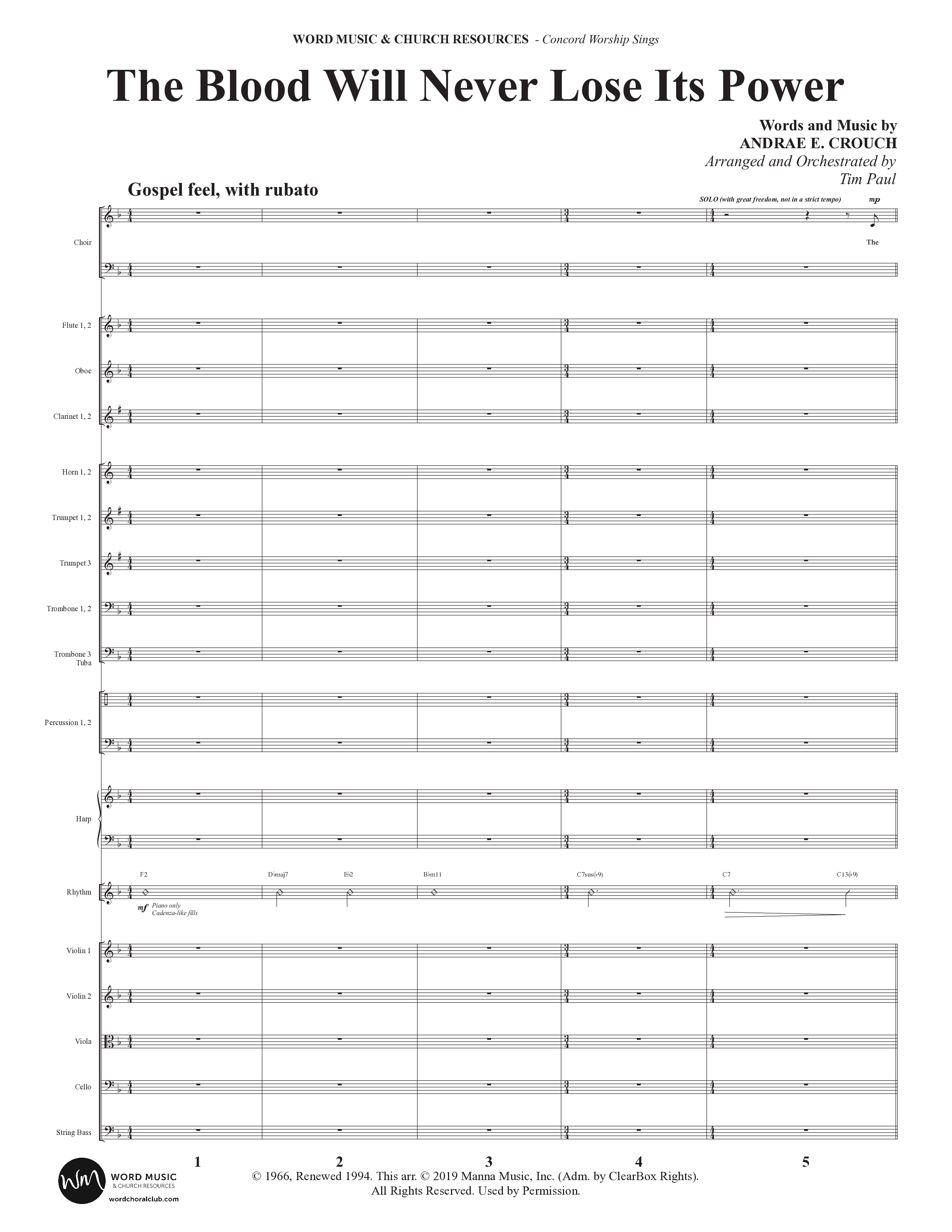 Concord Worship Sings (9 Song Choral Collection) Song 2 (Orchestration) (Concord Worship / Arr. Tim Paul)