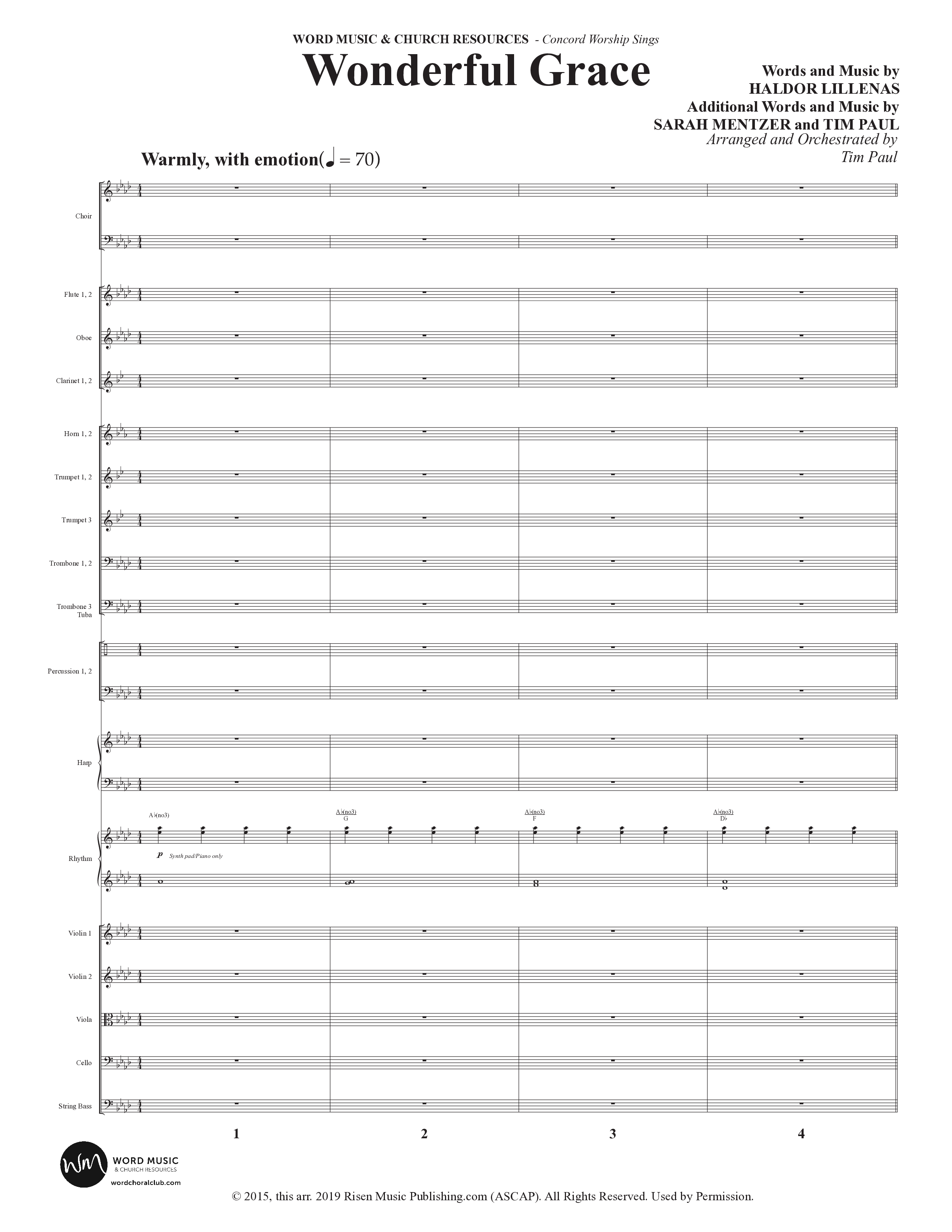 Concord Worship Sings (9 Song Choral Collection) Song 4 (Orchestration) (Concord Worship / Arr. Tim Paul)