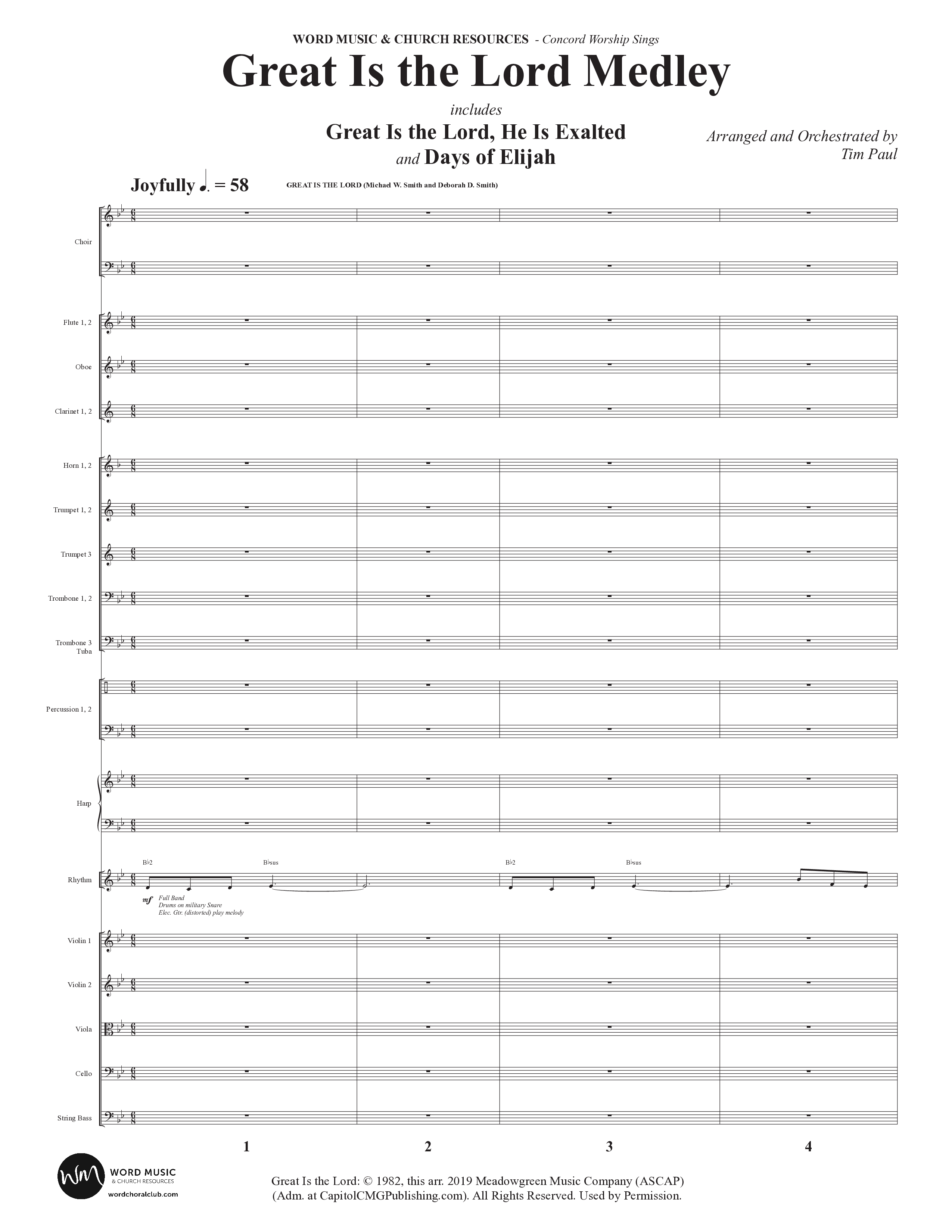 Concord Worship Sings (9 Song Choral Collection) Song 5 (Orchestration) (Concord Worship / Arr. Tim Paul)