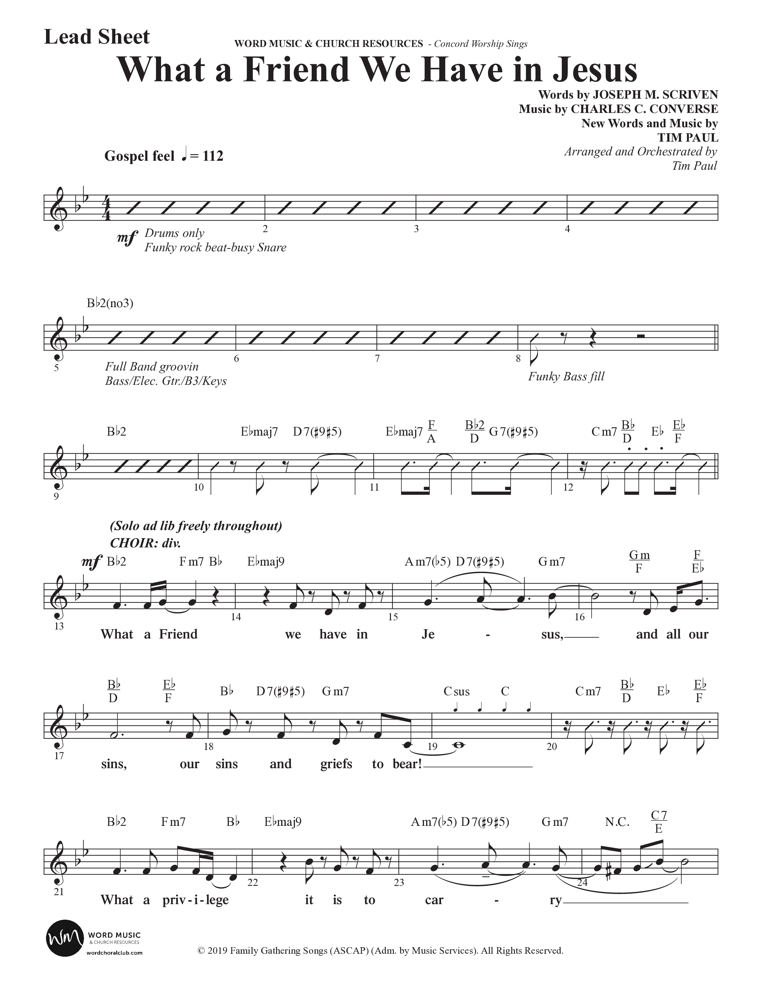 Concord Worship Sings (9 Song Choral Collection) Song 6 (Lead & Chords) (Concord Worship / Arr. Tim Paul)